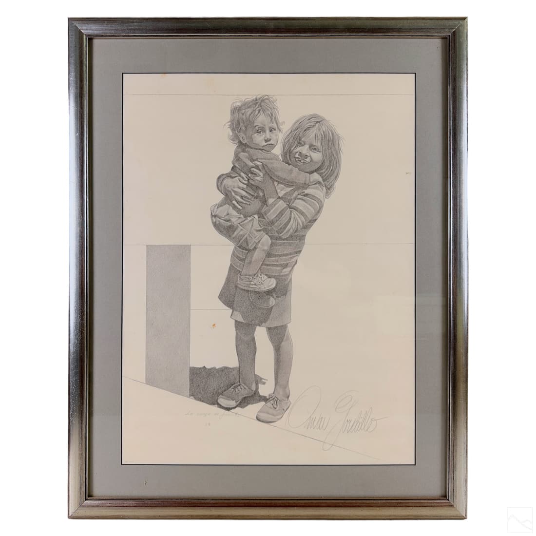Omar Gordillo b.1942 Figural Charcoal Art Drawing (1 of 6)
