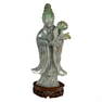 Chinese Carved Jade Guanyin Immortal Statue 500g