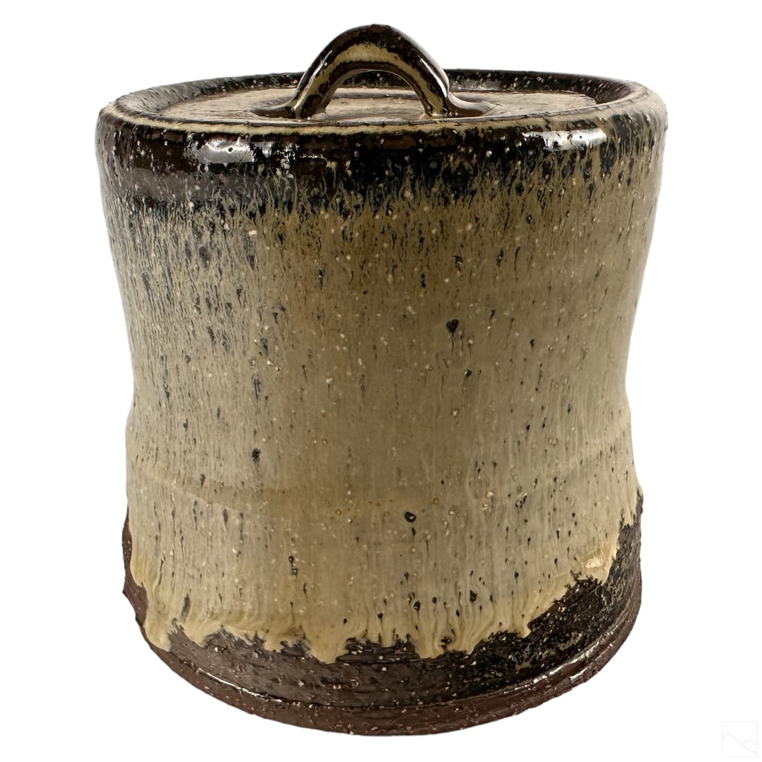 Japanese Karatsu Pottery Tobacco Water Jar SIGNED (1 of 8)