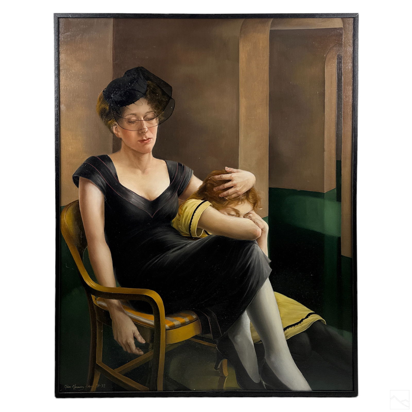 Claire Klarewicz Okser b.1955 Figural Oil Painting (1 of 7)