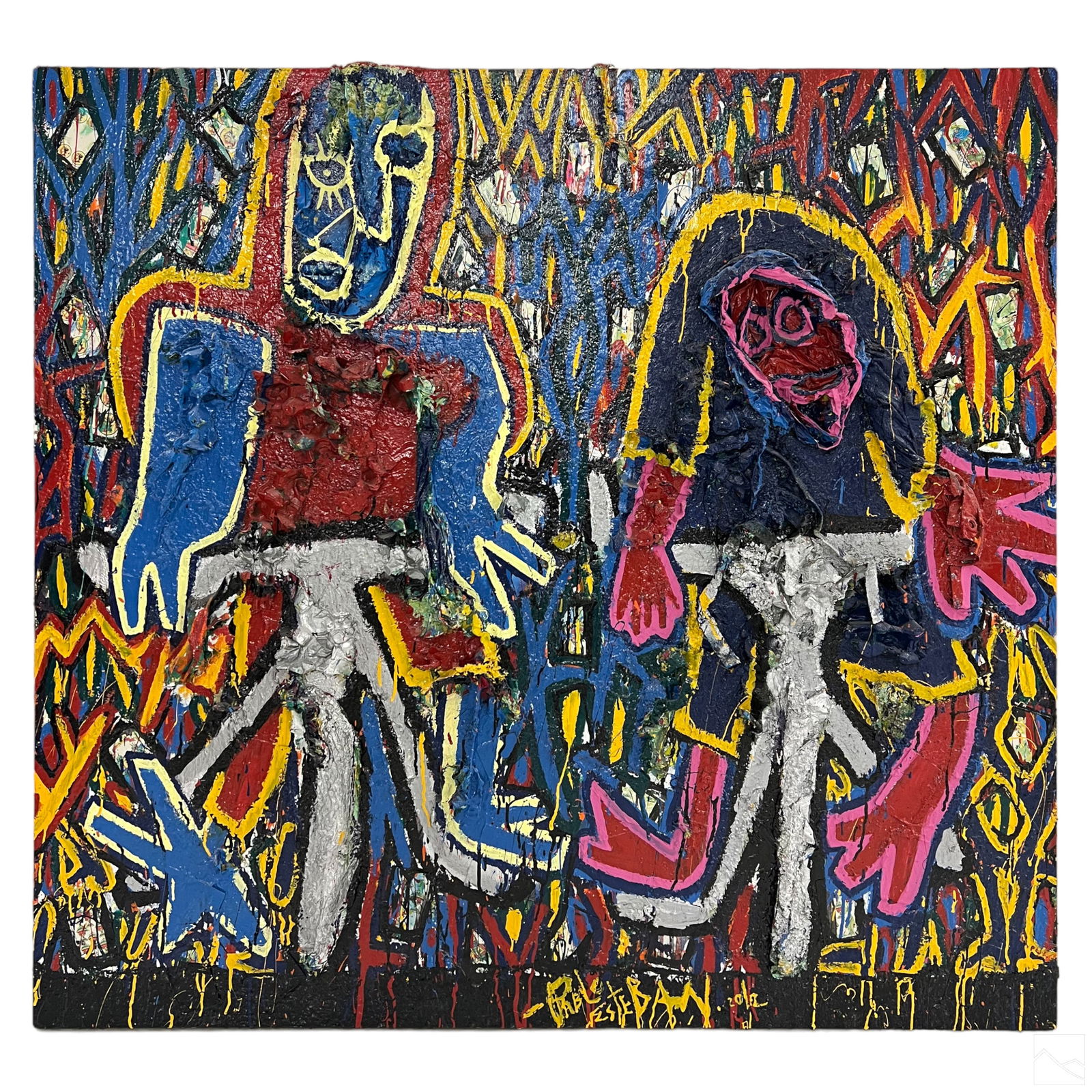 Reylarsdam b.1988 Mexican Abstract Figure Painting (1 of 14)