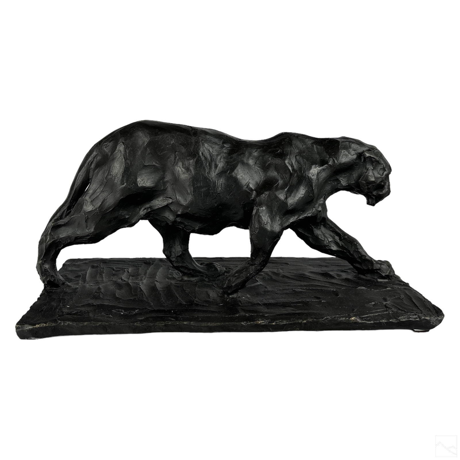 French 20C Bronze Modern Panther Big Cat Sculpture (1 of 7)