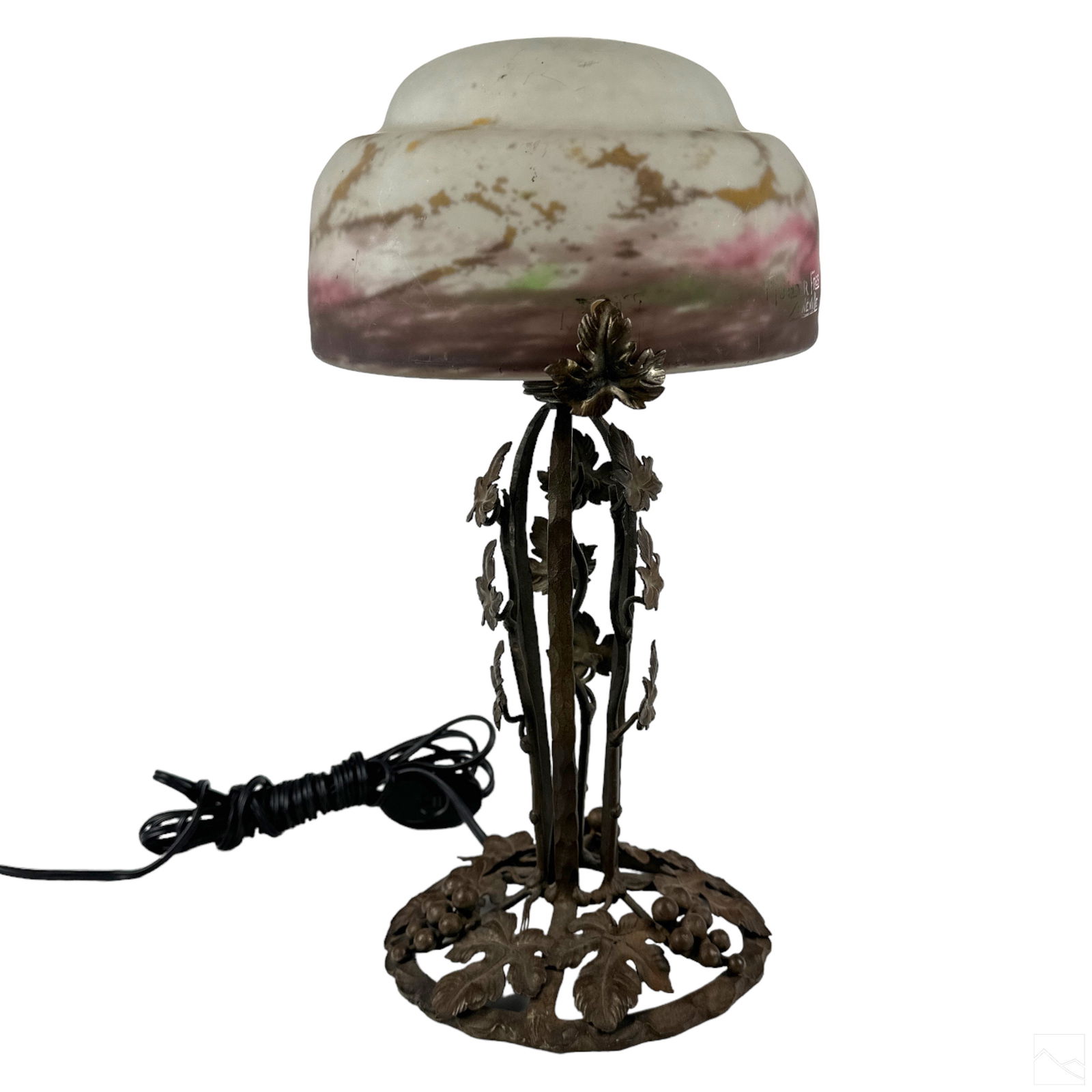 Muller Freres French Art Glass Mushroom Table Lamp (1 of 8)