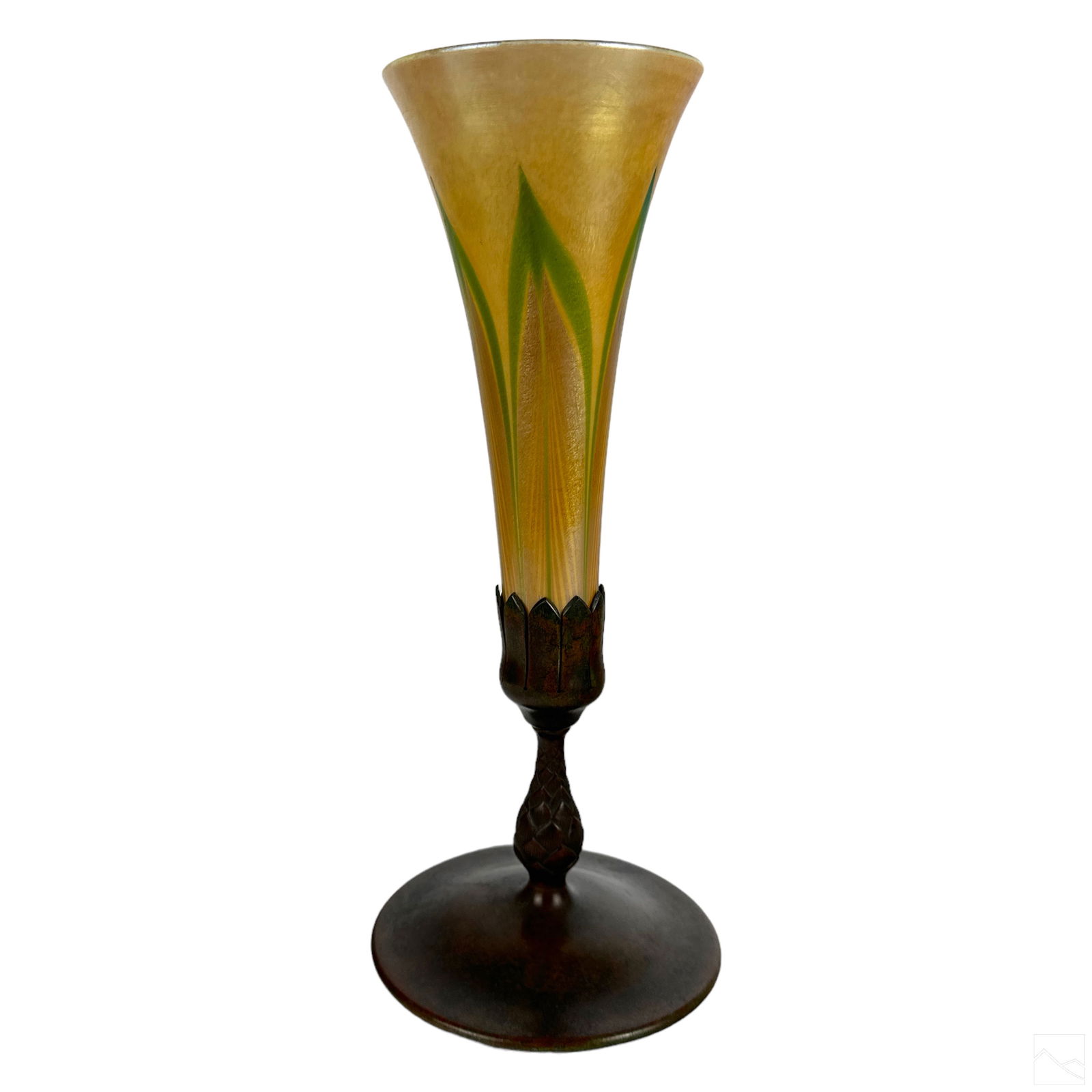 Tiffany Studios Antique Favrile Glass Bronze Vase (1 of 7)