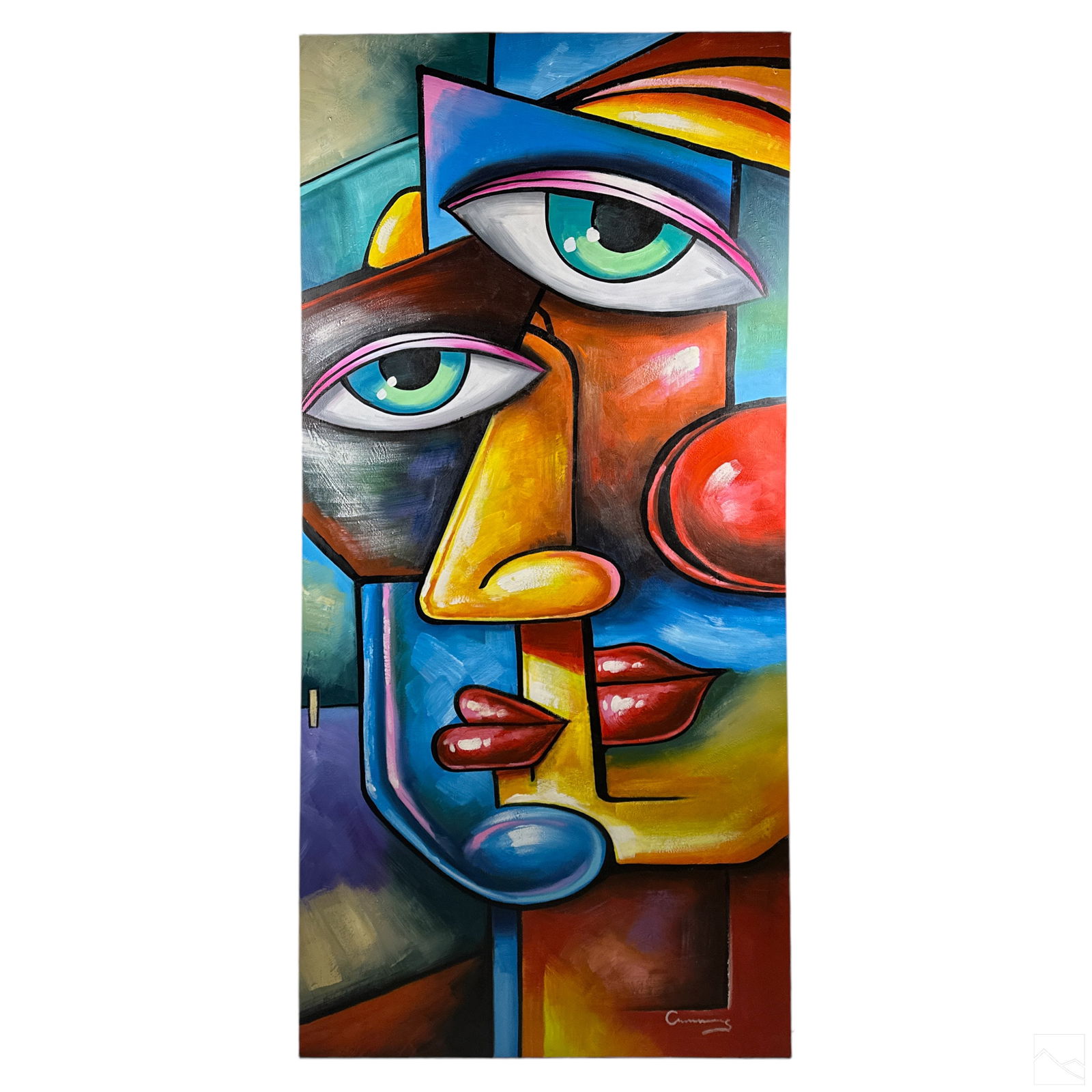 Cummings 21C. Urban Cubist Expressionist Painting (1 of 6)