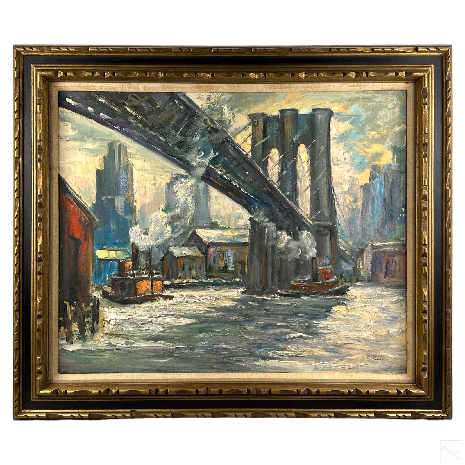NYC Cityscape Painting attributed to B. deTirefort (1 of 4)