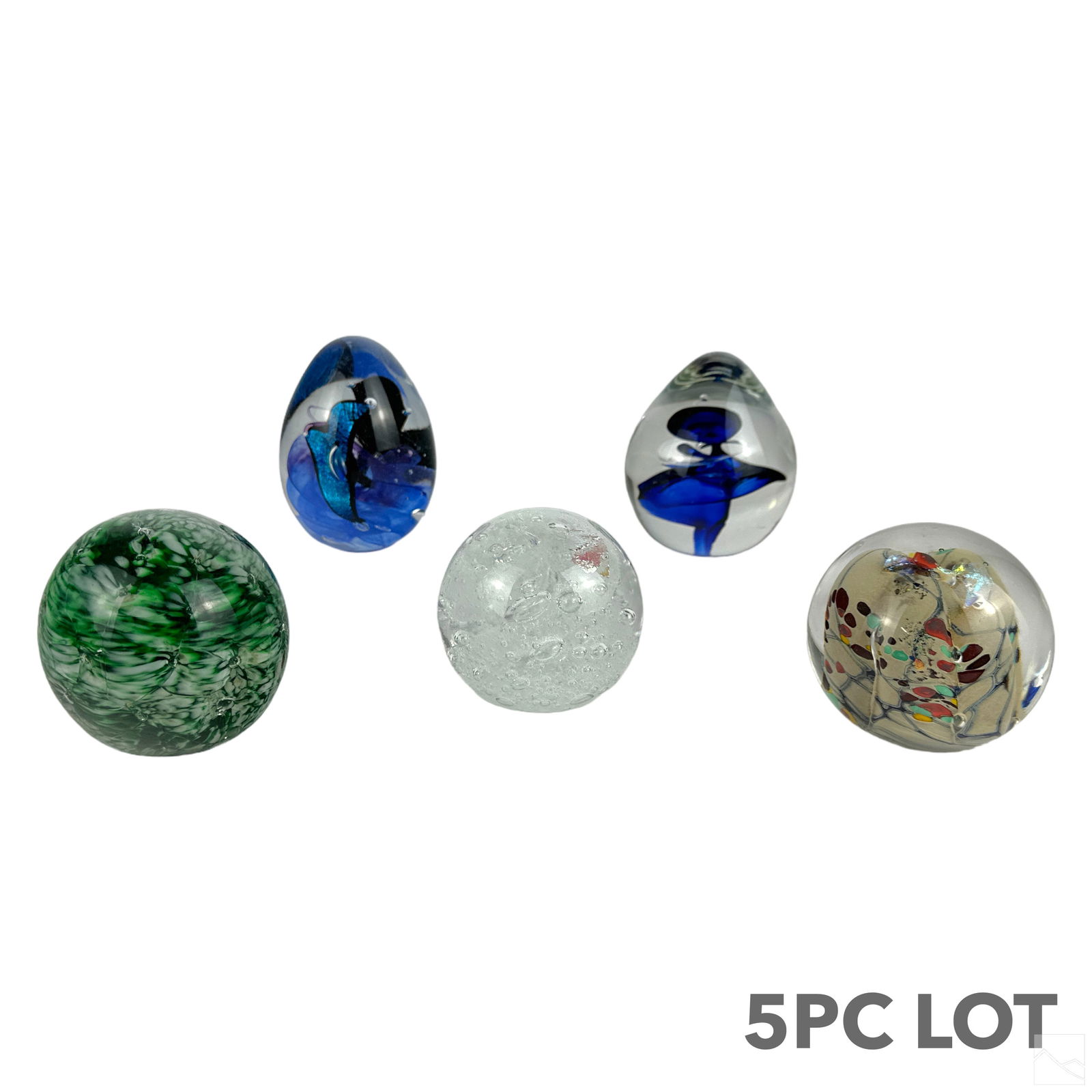Modern Art Glass Paperweight & Sculptures 5pc LOT (1 of 7)