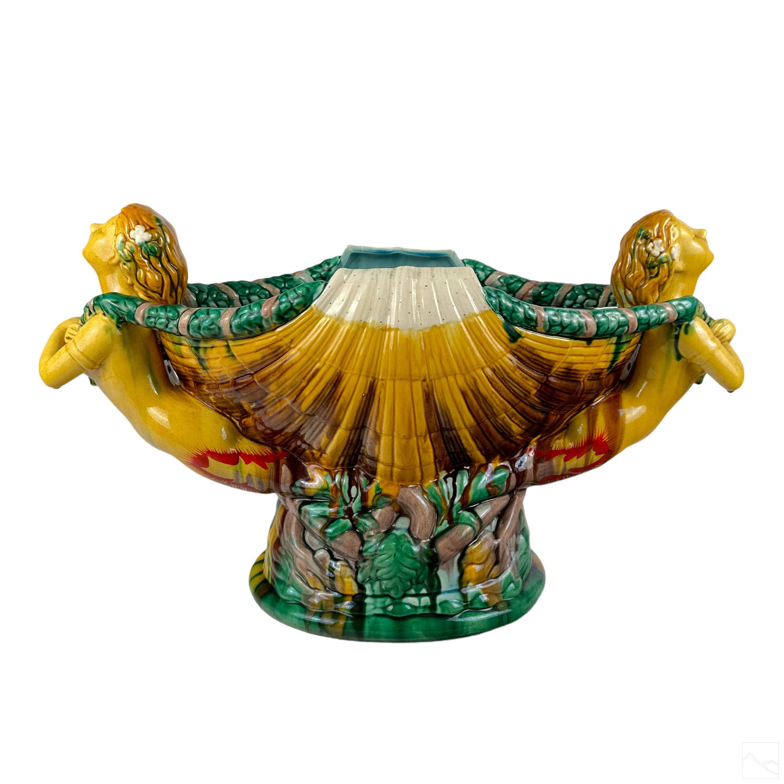 Majolica Pottery Seashells & Mermaids Centerpiece (1 of 7)