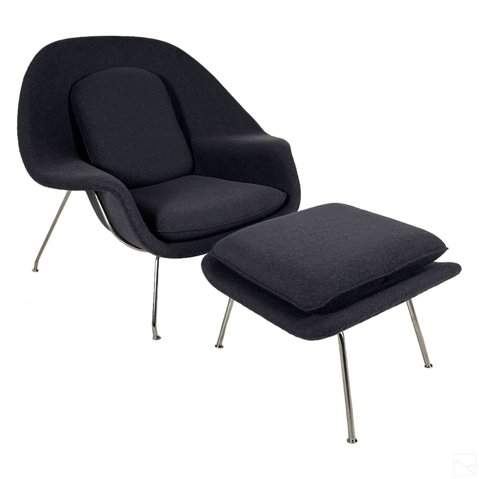Contemporary Womb Chair & Ottoman after E Saarinen (1 of 8)