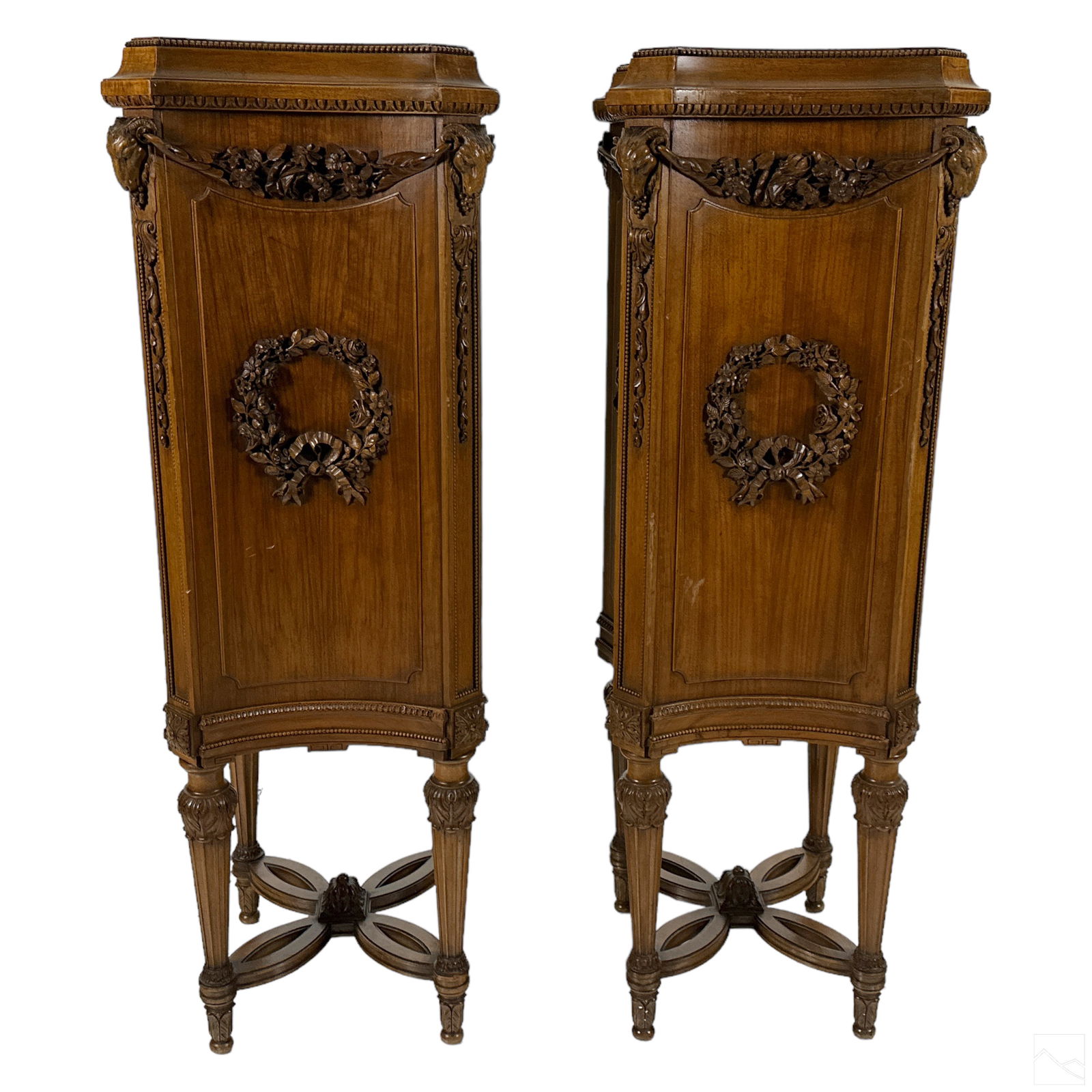 Victorian Antique Wood Campaign Accent Side Chests (1 of 6)