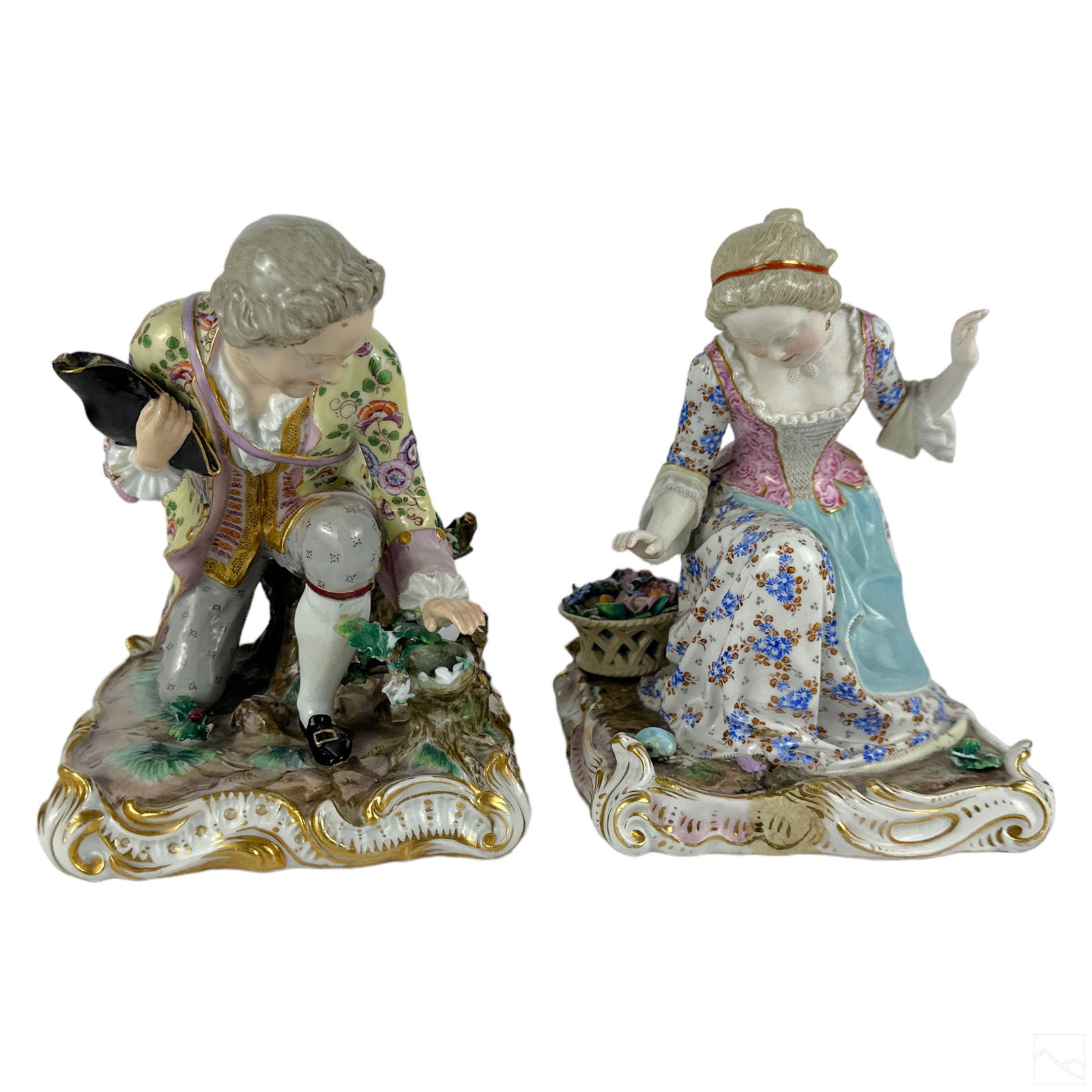 Meissen German Porcelain Lovers & Flora Figurines (1 of 9)