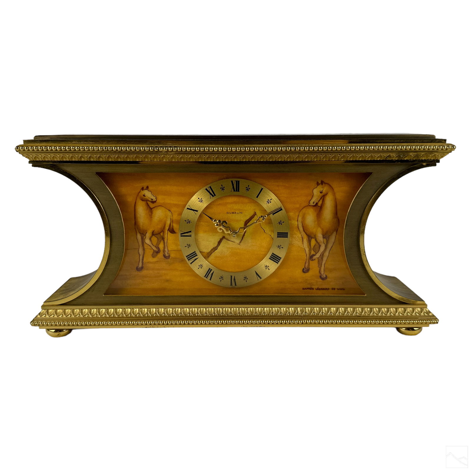 Gubelin Swiss Brass Clock after Leonardo da Vinci (1 of 7)