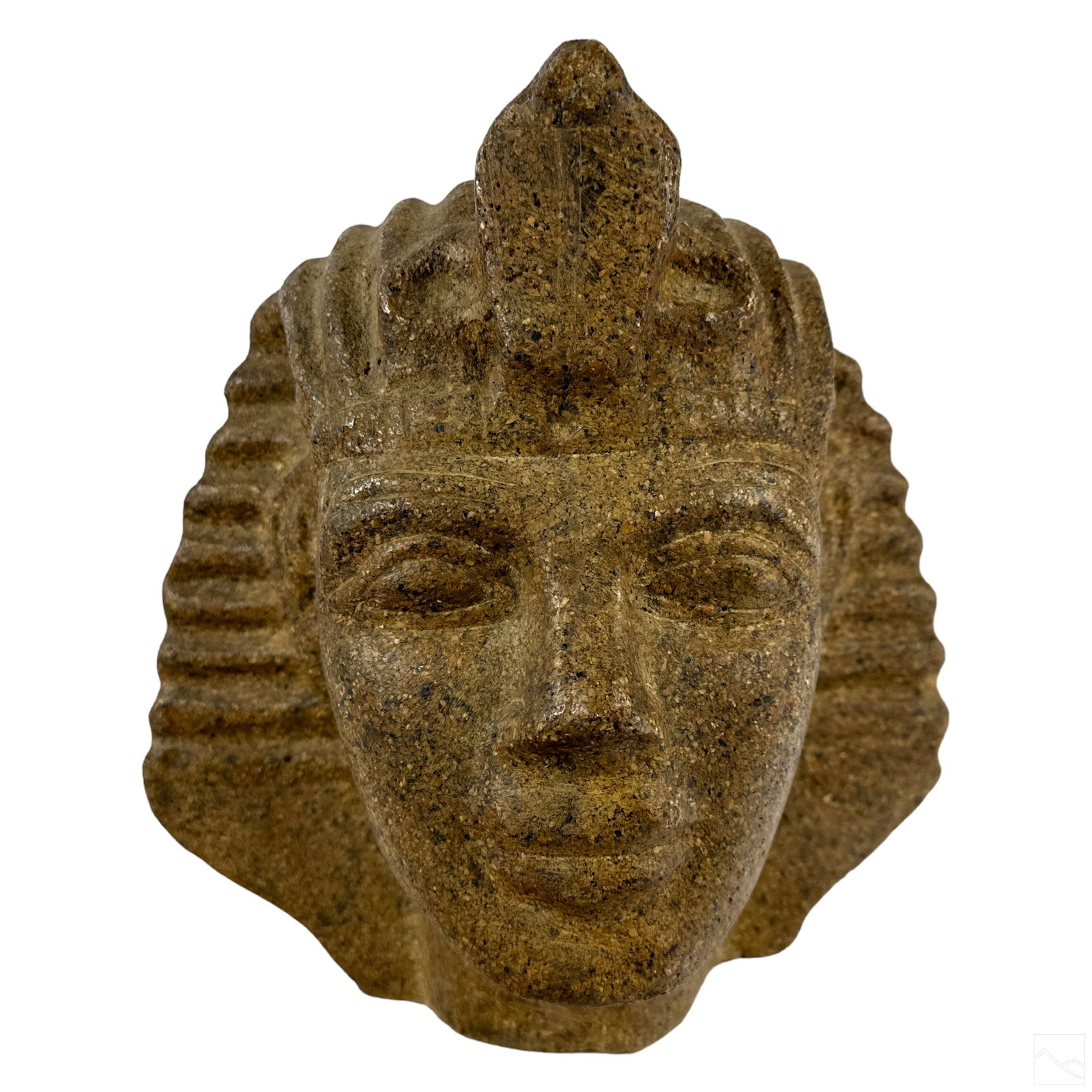 Egyptian Pharaoh Granite Stone Head Bust Sculpture Auction