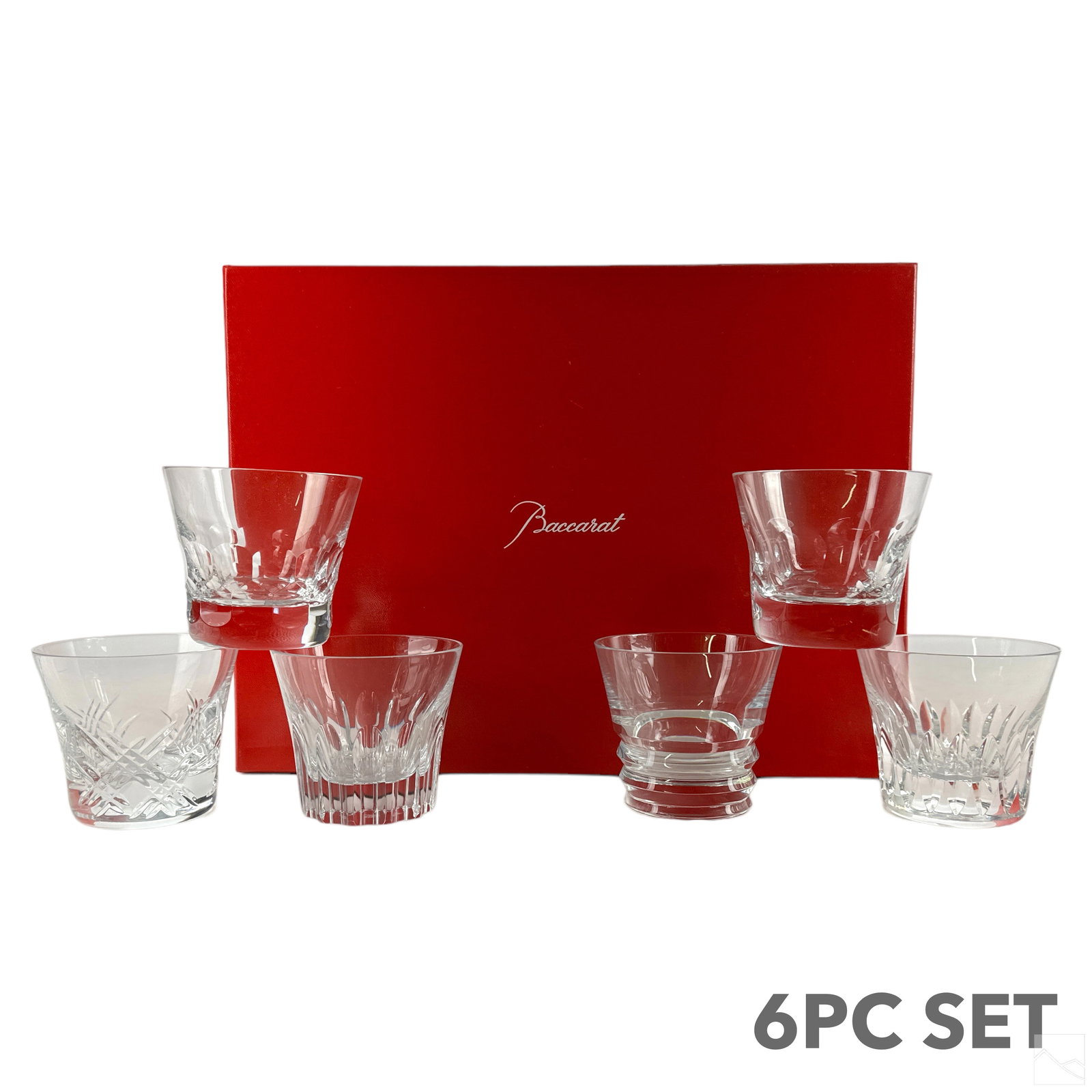 Baccarat Old Fashioned Whiskey Tumbler 6pc BOX SET (1 of 4)