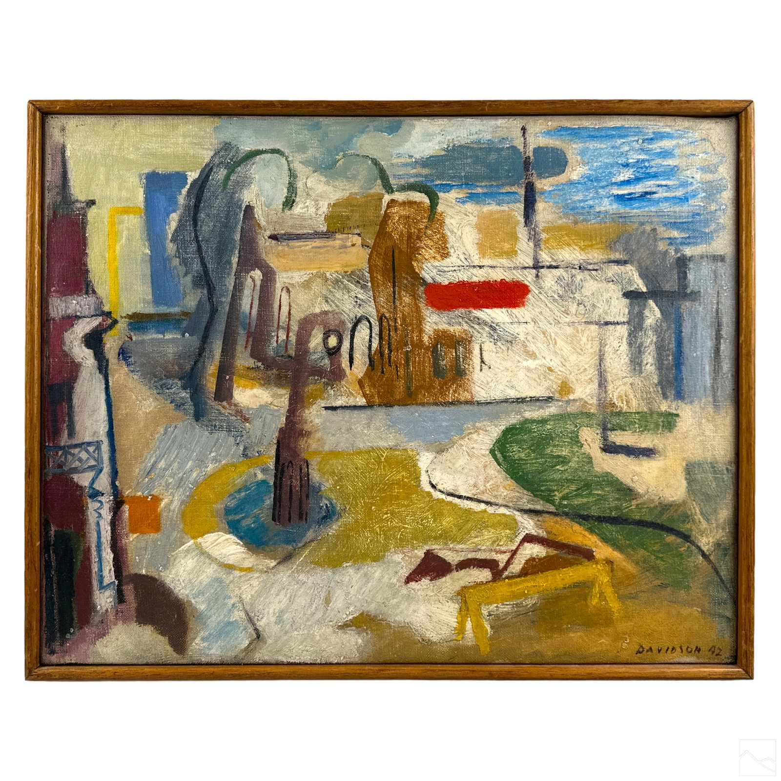 Morris Davidson 1898-1979 Landscape Oil Painting (1 of 5)