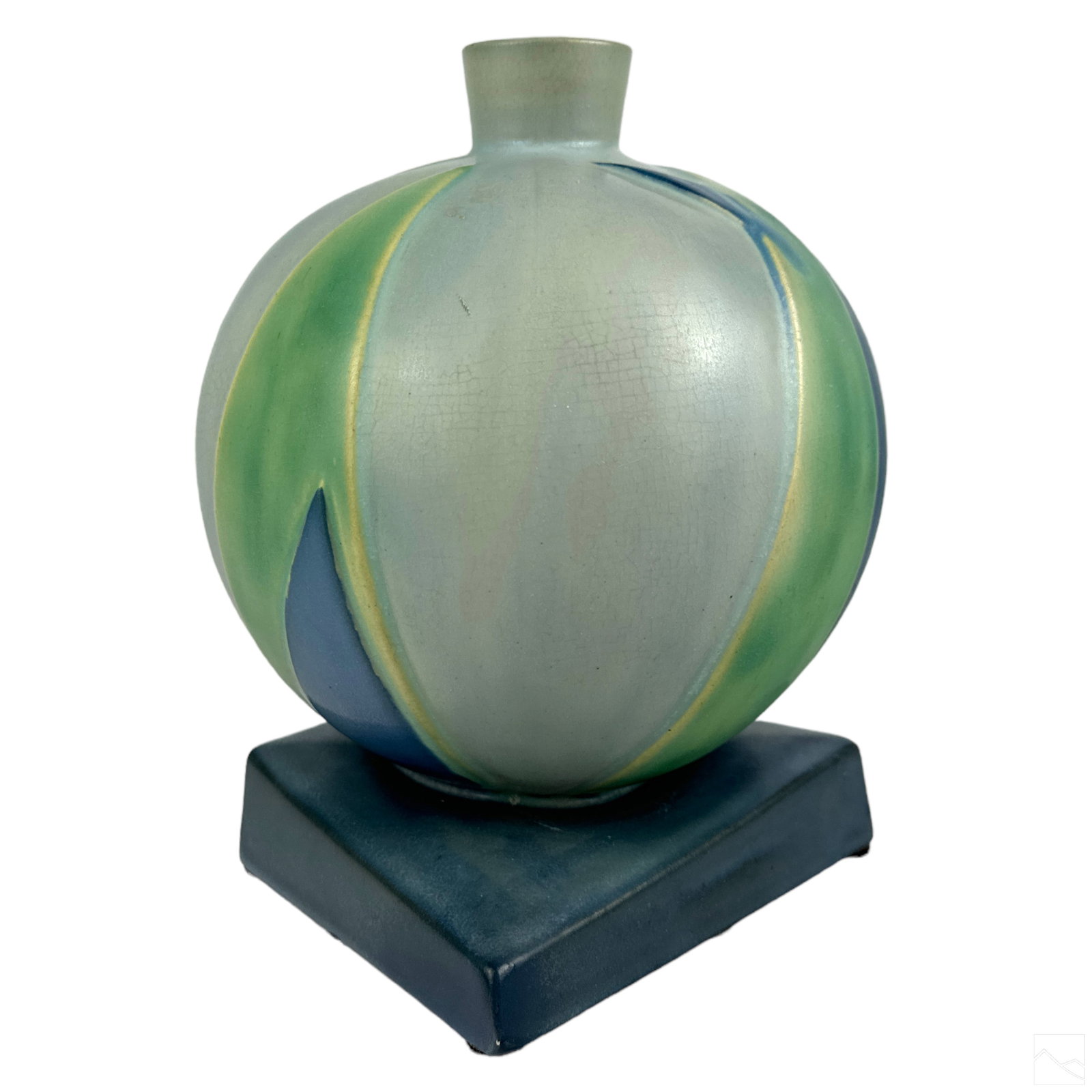 Roseville Pottery Futura Gray Art Deco Ball Vase (1 of 6)
