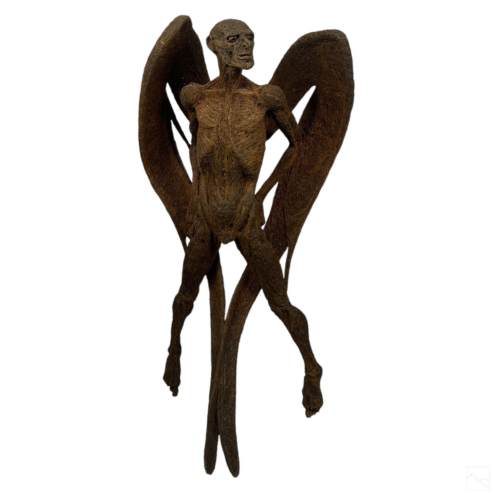 Fallen Angel Devil Metal Wire Figure Art Sculpture (1 of 7)