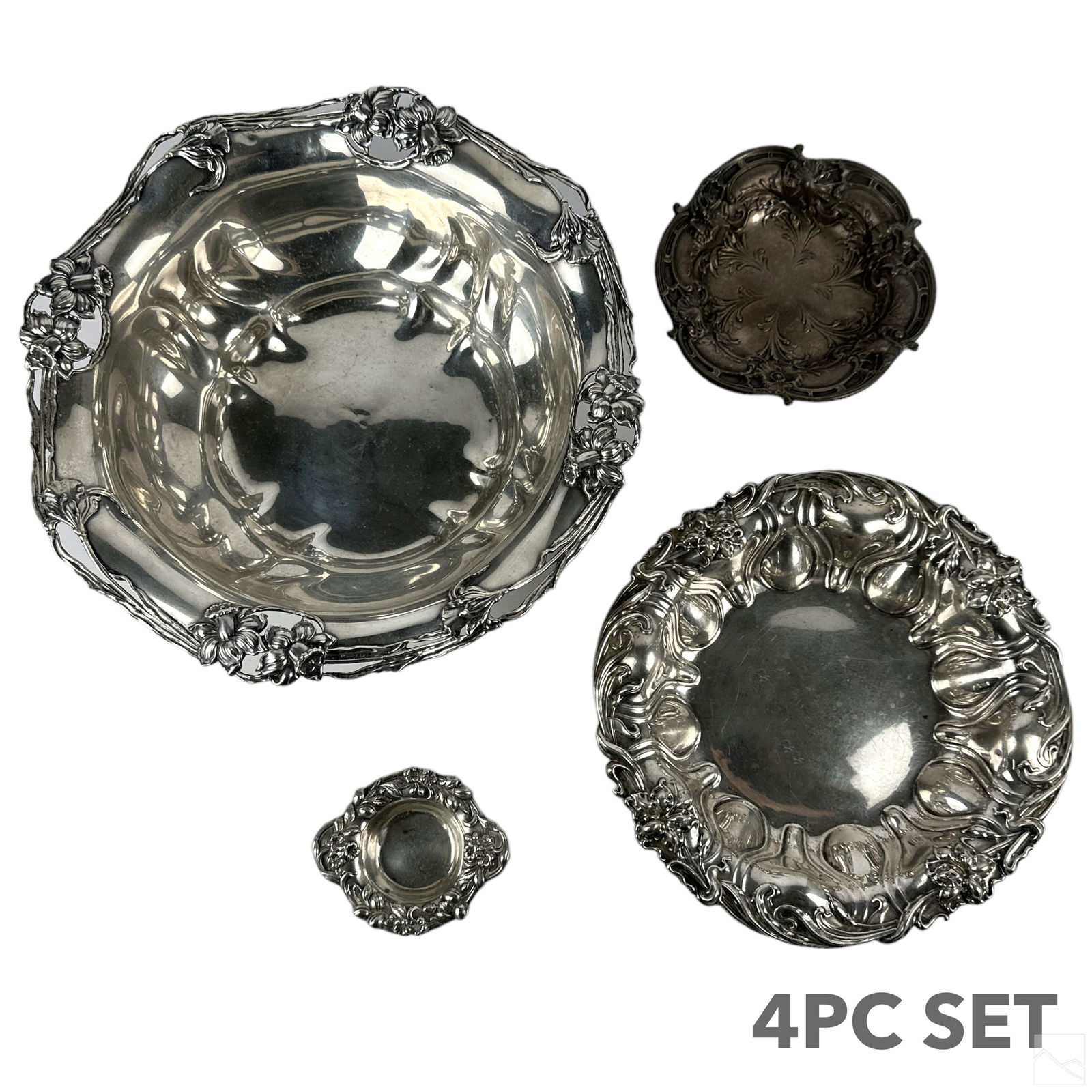 Reed & Barton Silver Repousse Basket Bowl LOT 750g (1 of 7)