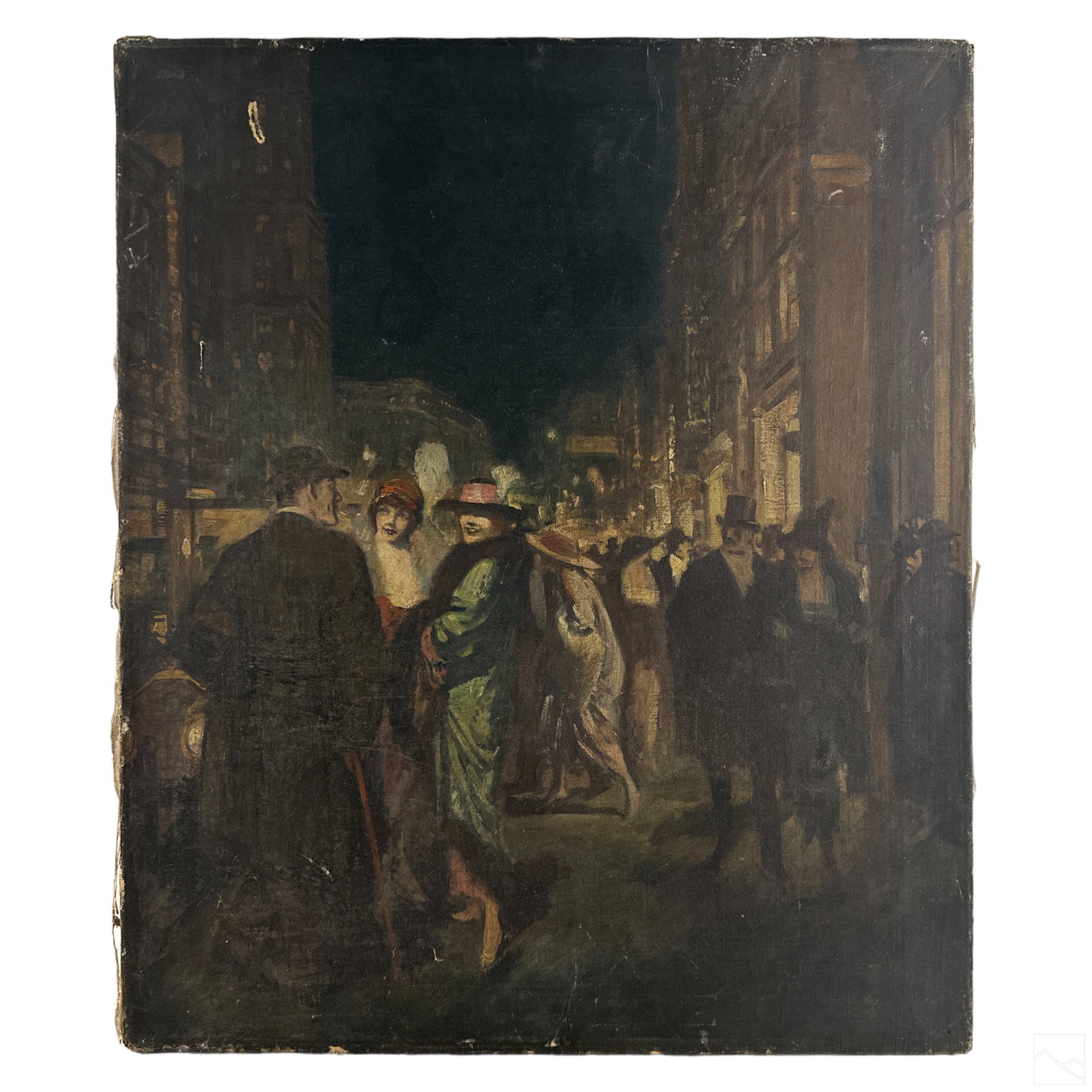 Ashcan School New York City Landscape Oil Painting (1 of 5)