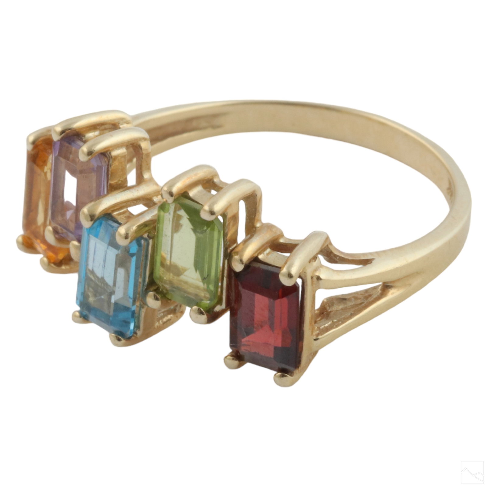 10K Gold Ladies Semiprecious Gemstone Sz 7.5 Ring (1 of 7)