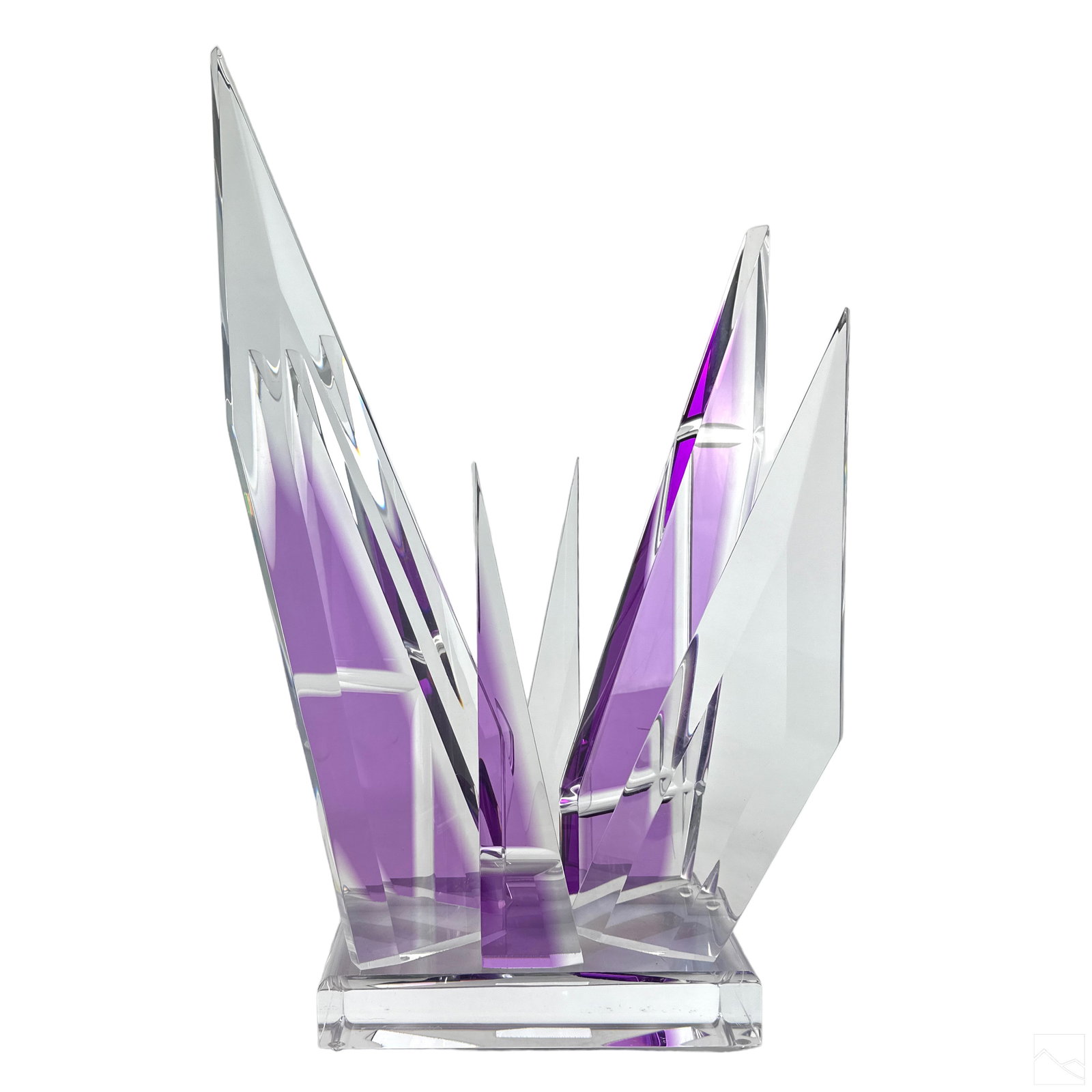 David Muniz Modernist Purple Lucite Art Sculpture (1 of 6)