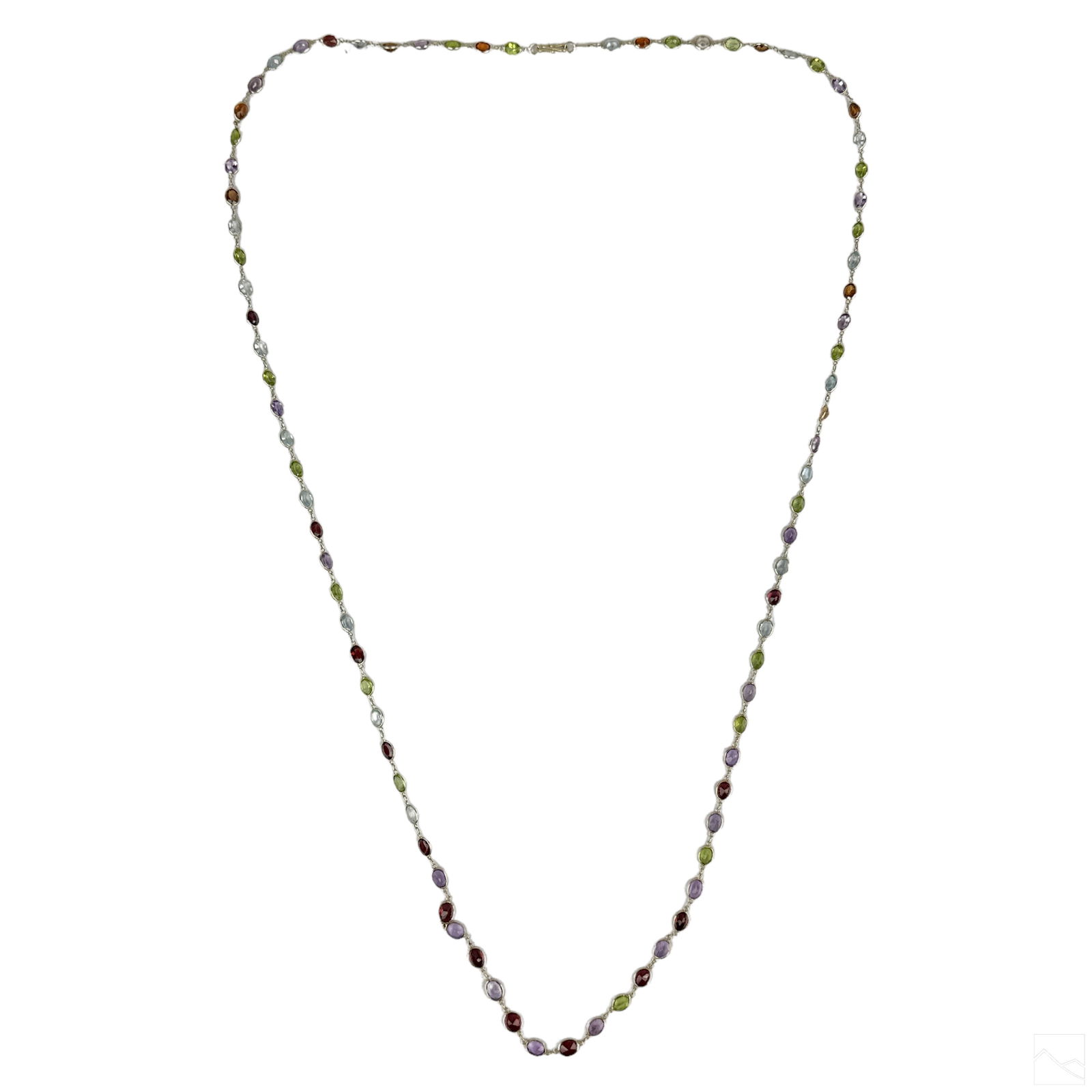 14K Gold Designer Semi Precious Gemstones Necklace (1 of 5)