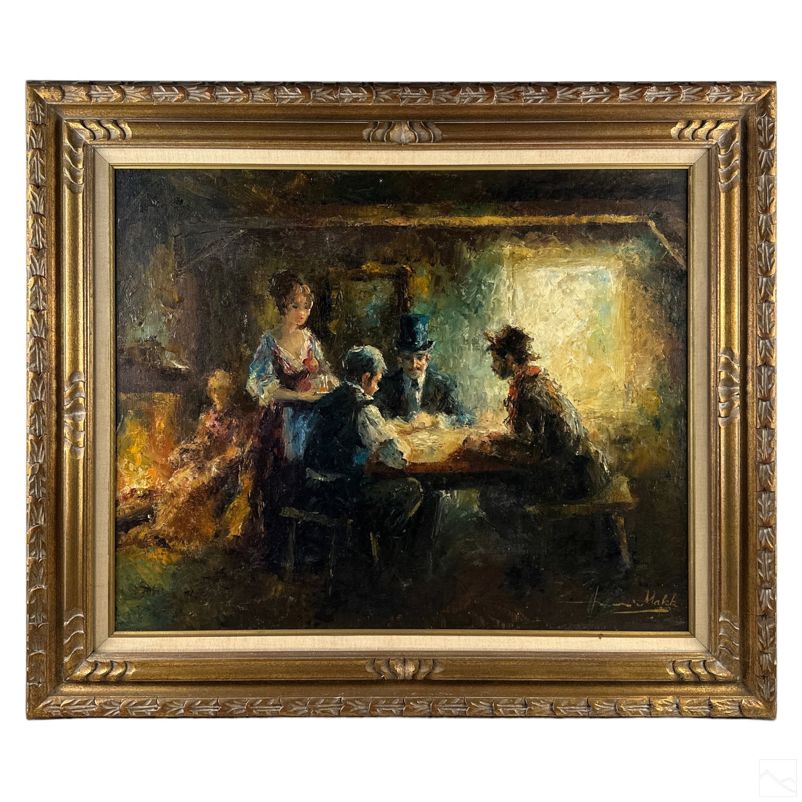 Anatoly Metlan b.1964 Impressionist Genre Painting (1 of 6)