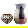 RC Gorman 1931-2005 Pottery Vase & Acoma Vase LOT