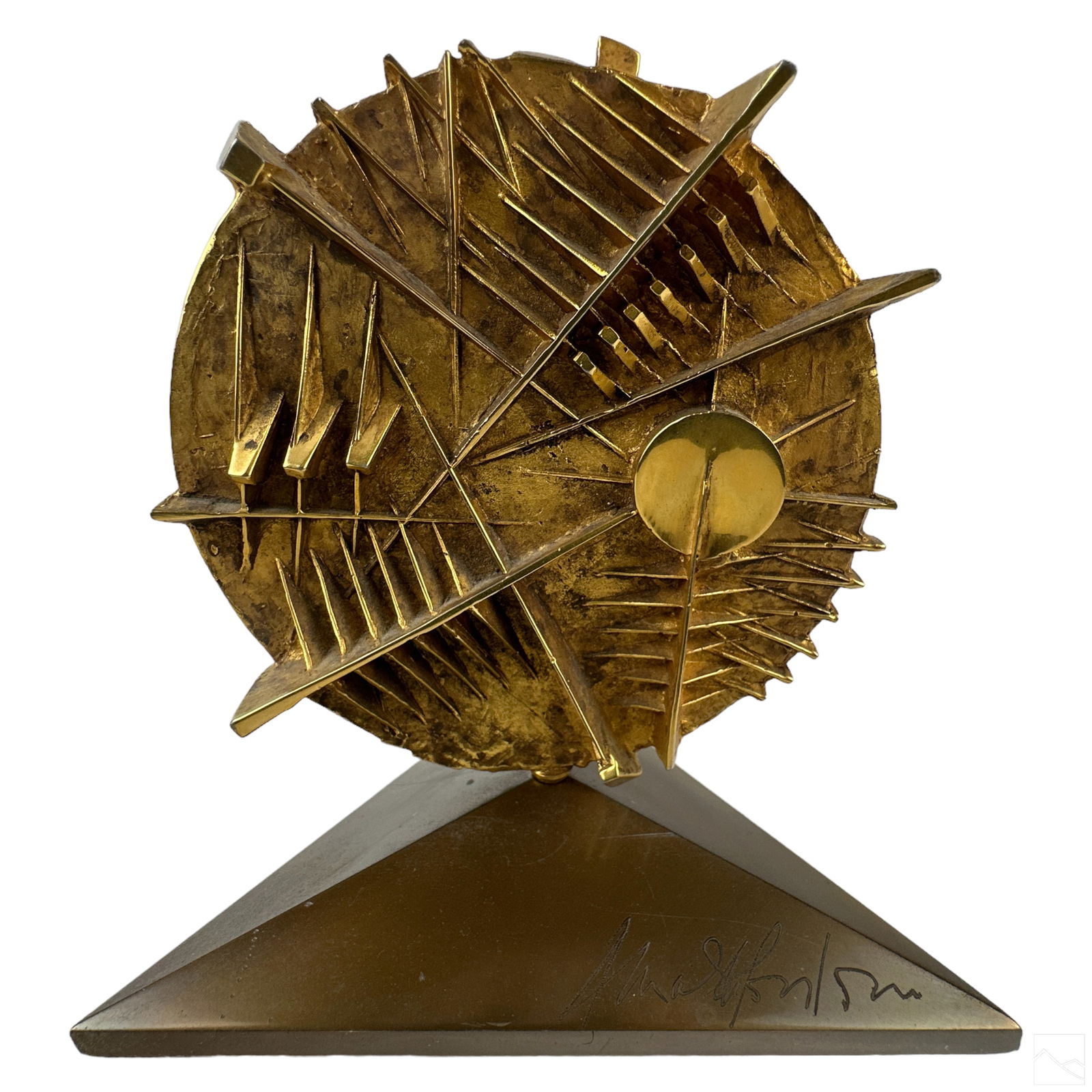 Arnaldo Pomodoro b.1926 Modernist Bronze Sculpture (1 of 7)
