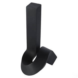 Clement Meadmore 1929-2005 Modernist Art Sculpture: Clement Meadmore (Australian American, 1929-2005). A limited edition resin composition statue. Titled, "Hearabout." A Postmodern artwork in a curved design with a matte black finish. From an edition