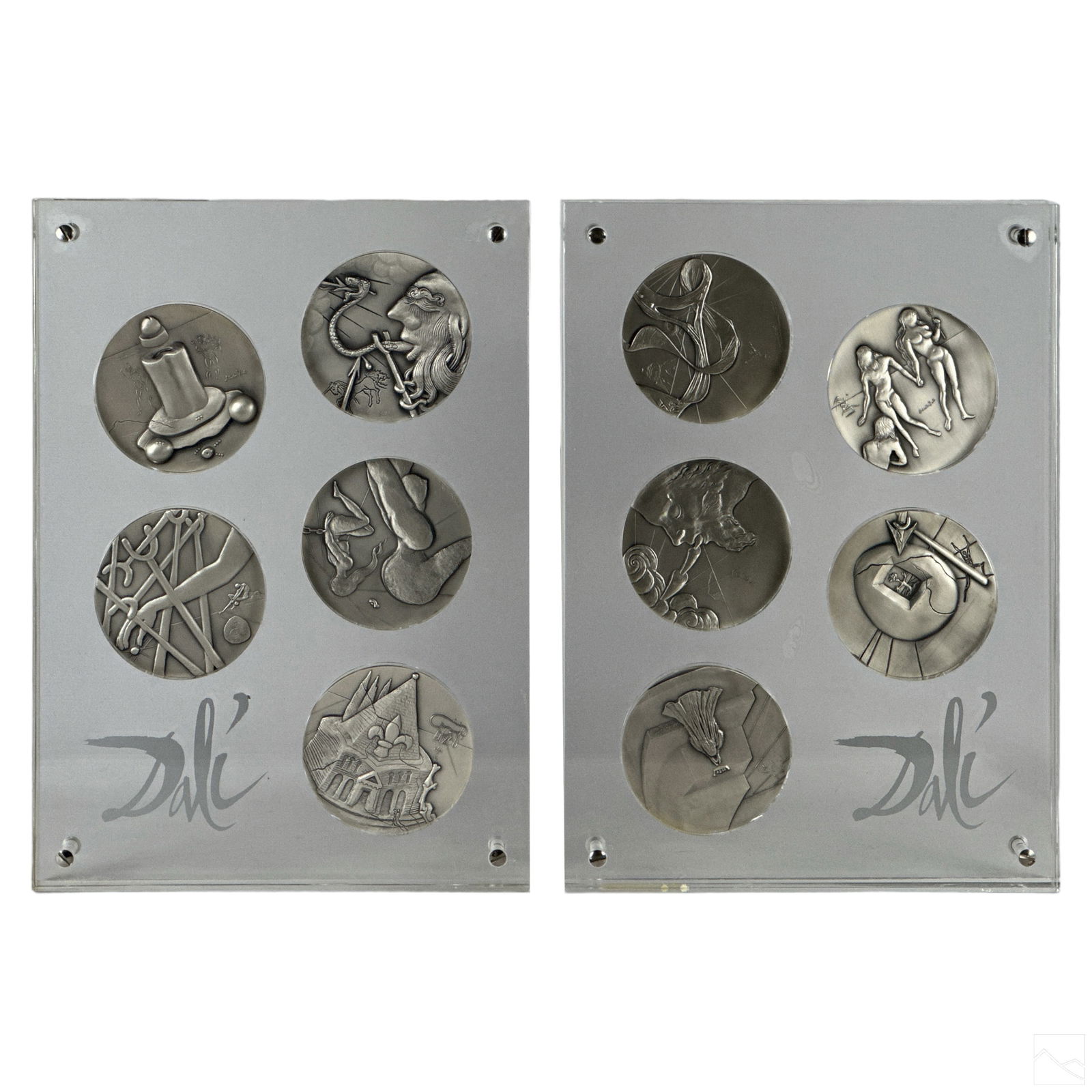 Salvador Dali Silver Ten Commandments Medals 4600g (1 of 16)