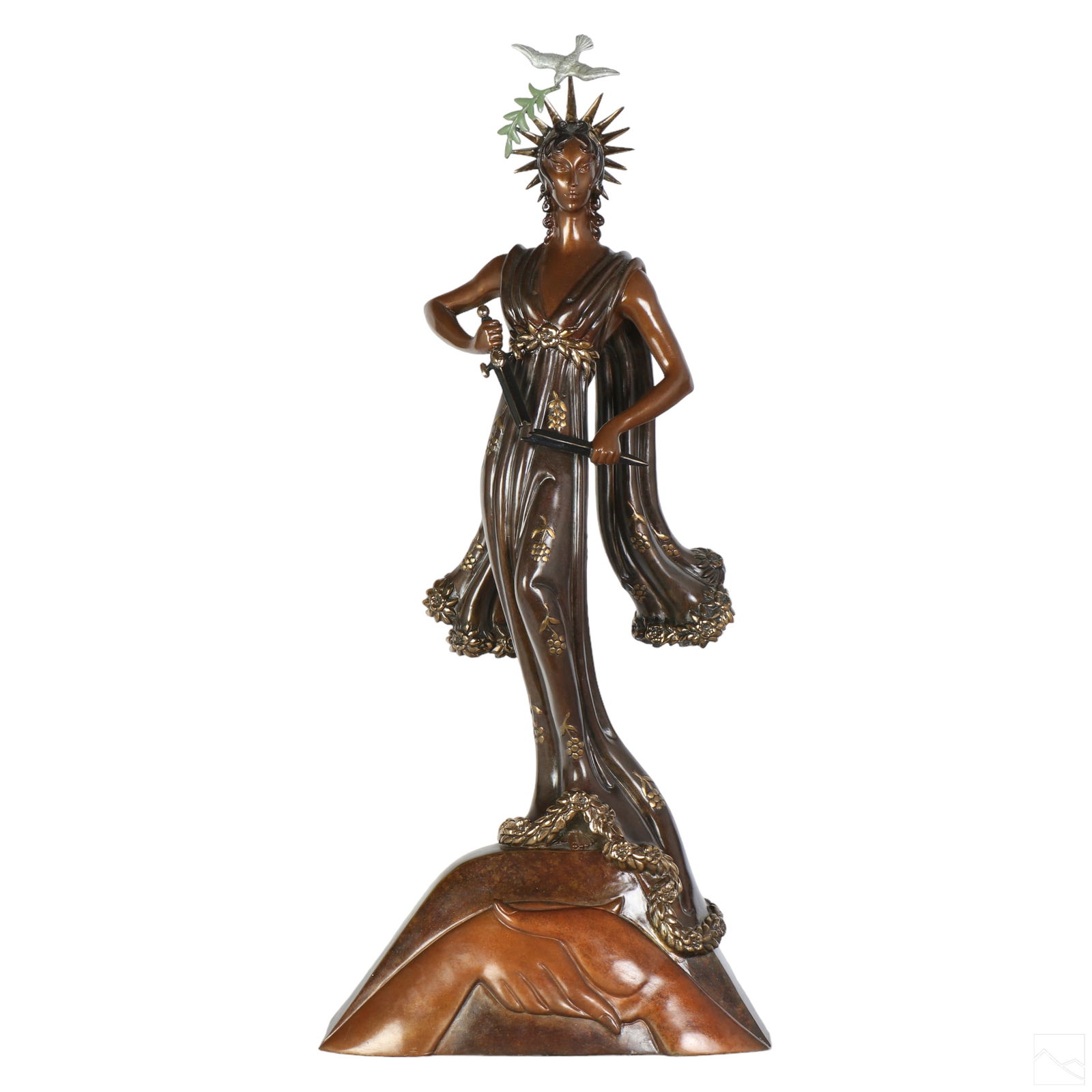 Erte 1892-1990 Peace LE Bronze Sculpture SIGNED (1 of 8)