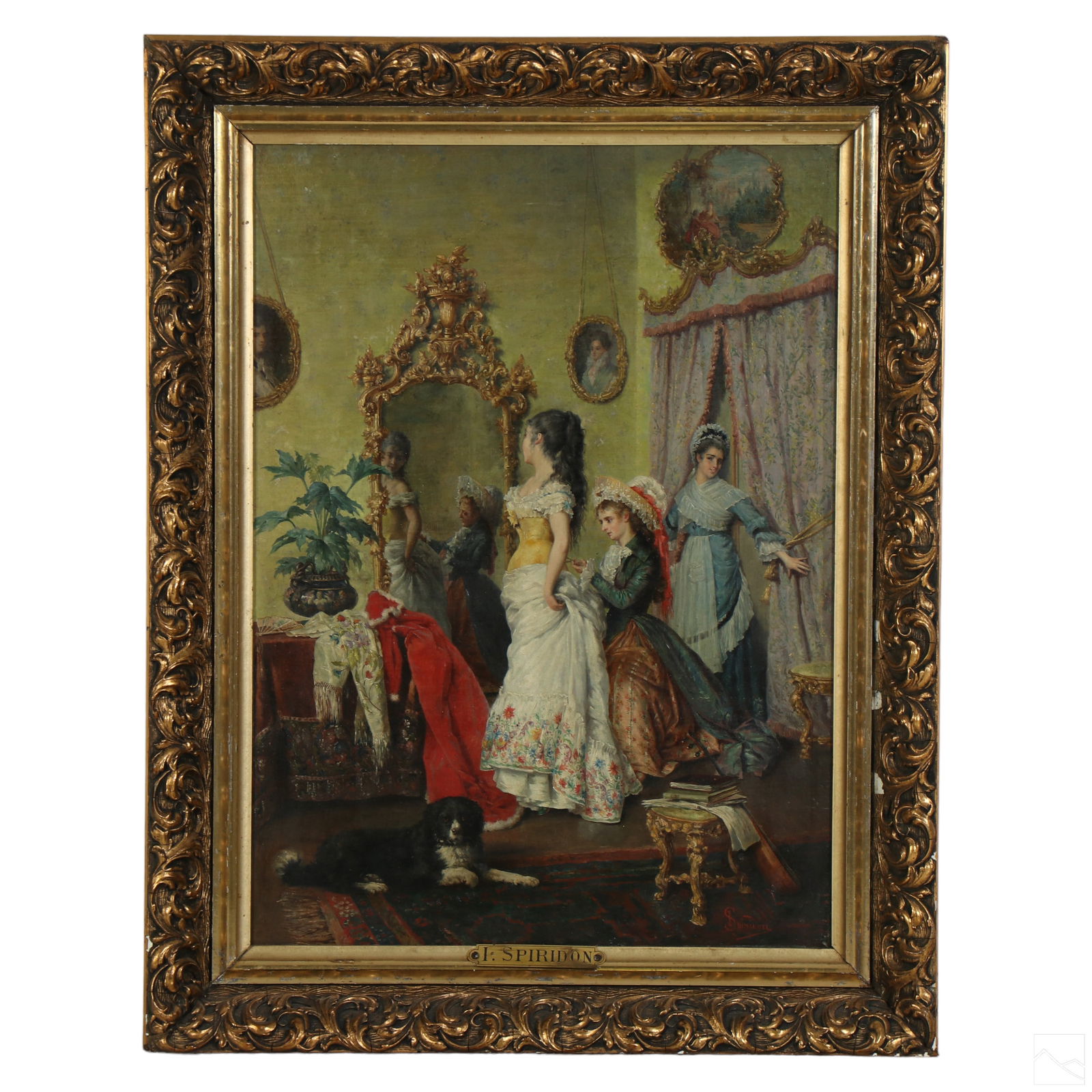Ignace Spiridon 1845-1930 Antique Figural Painting (1 of 6)