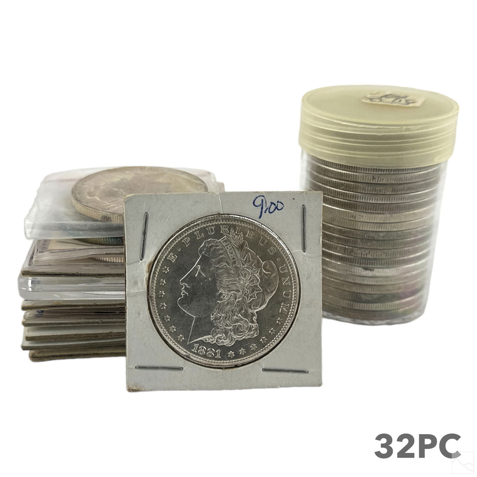 32 US Morgan Peace Silver Dollar Coins Mixed Dates (1 of 5)