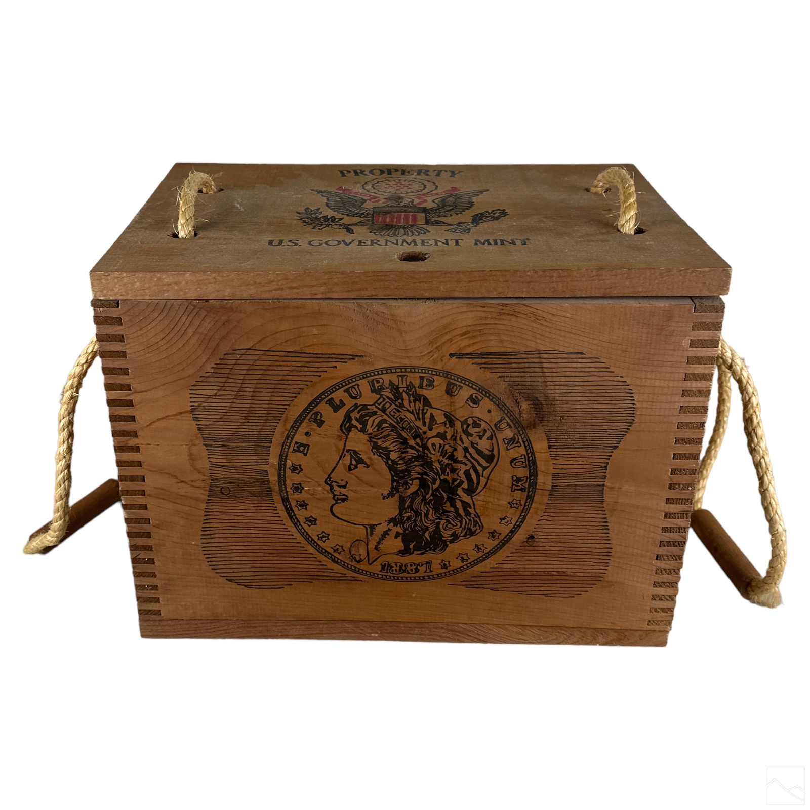 Carson City U.S. Mint Antique Style Wood Coin Box (1 of 5)