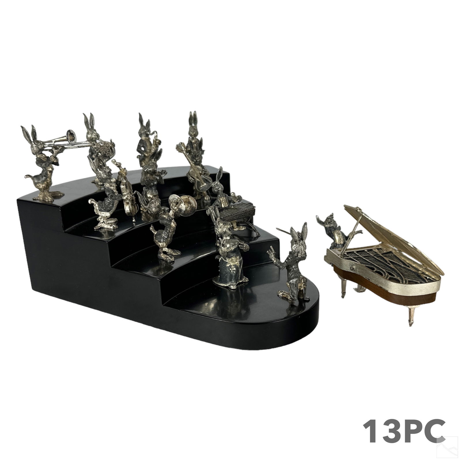 JM Calero Sterling Silver 13p Rabbit Symphony Band (1 of 7)