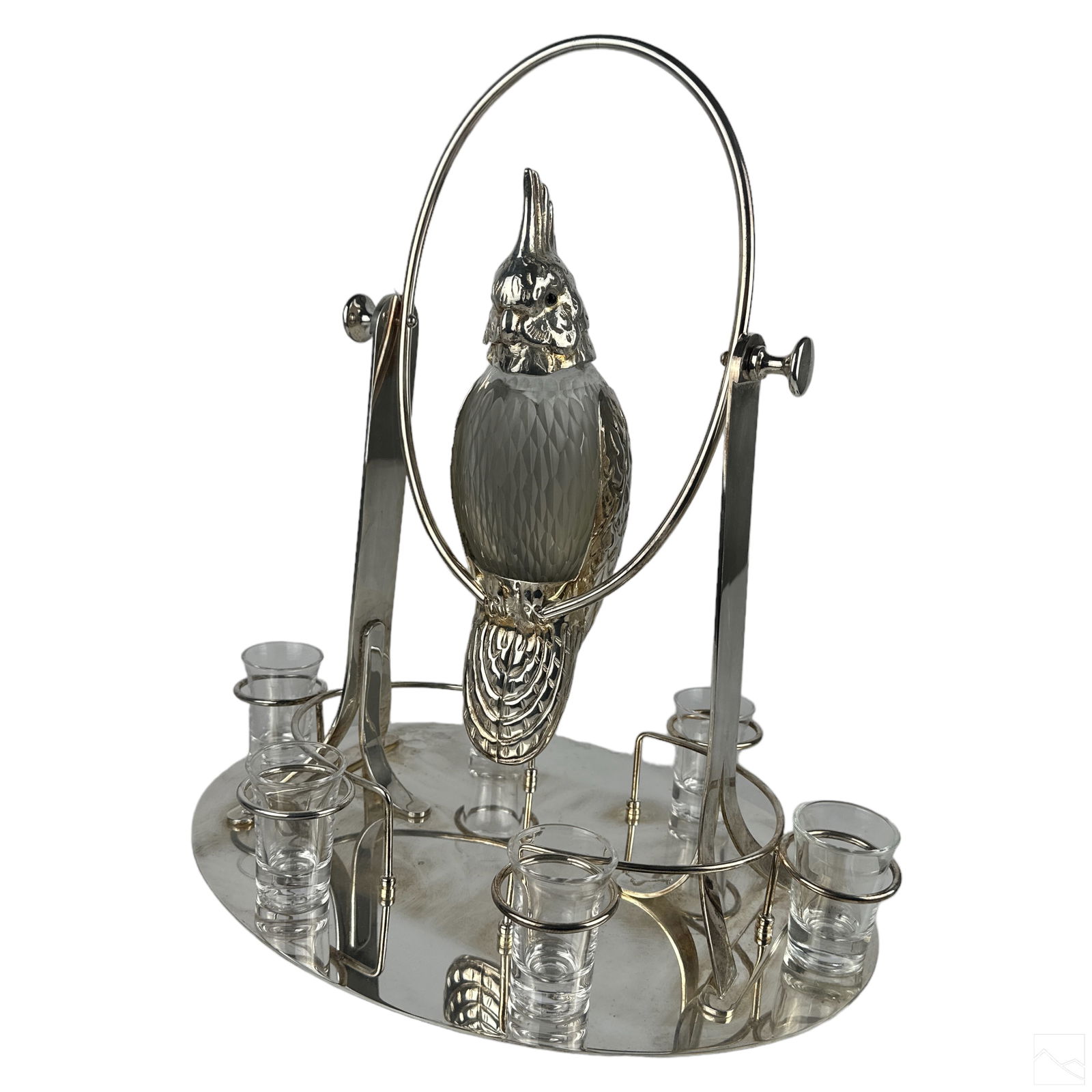 Party Animal Plated Parrot Shot Glass & Tray SET (1 of 6)