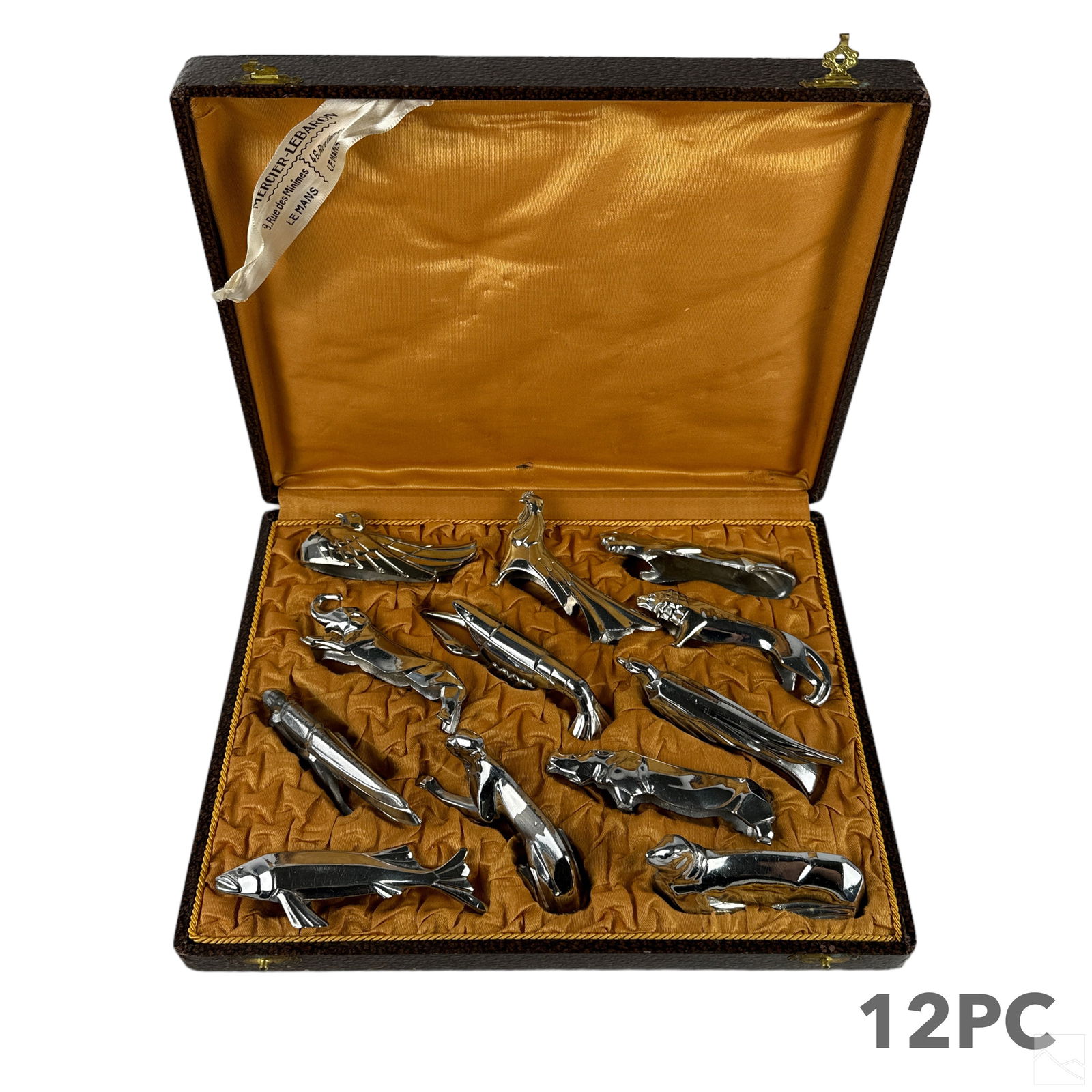 Edouard Marcel Sandoz Art Deco Knife Rest 12pc SET (1 of 3)