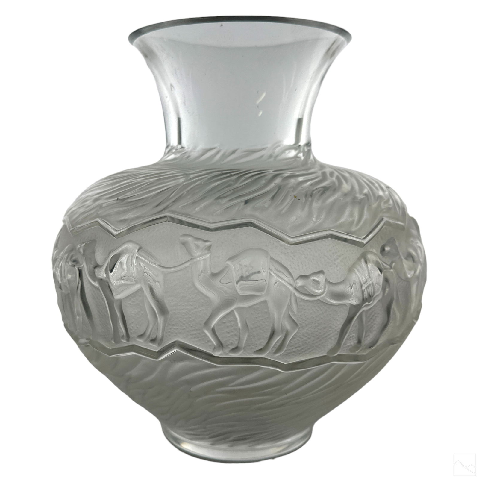 Lalique French Crystal GHARDAIA Camel Caravan Vase (1 of 7)