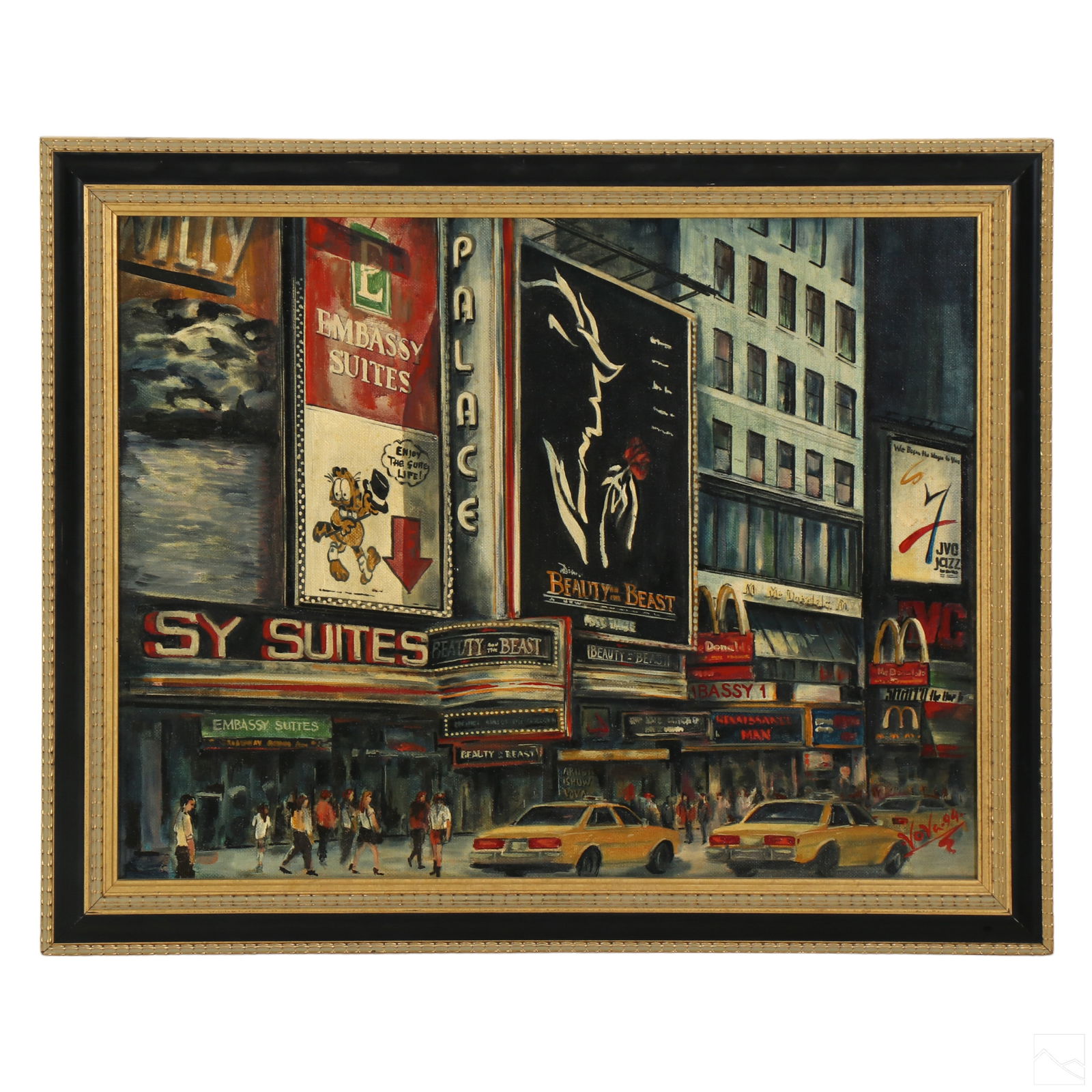 Vova b.1965 NY Broadway Theater Cityscape Painting (1 of 5)