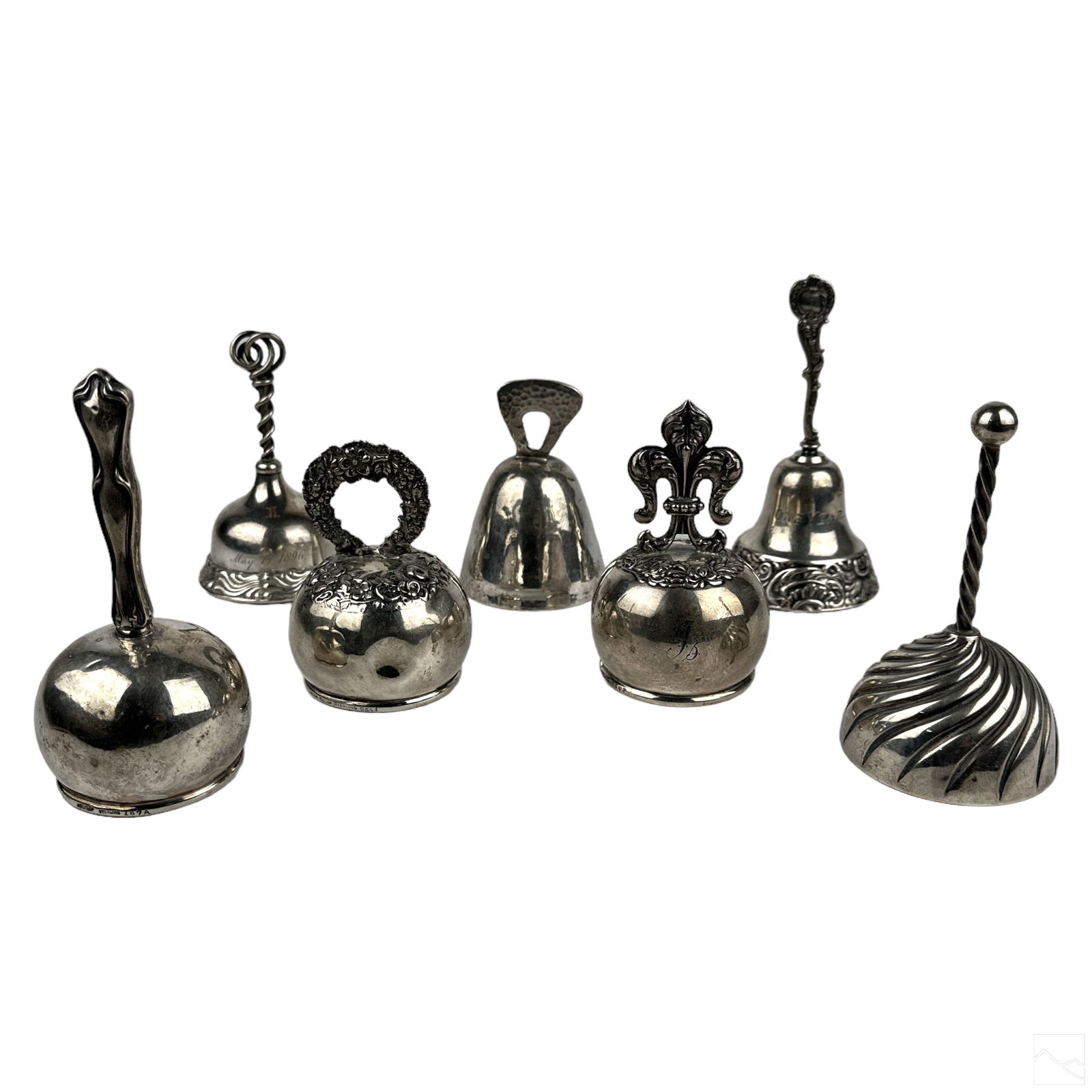 Sterling Silver Vintage & Antique Dinner Bells LOT (1 of 6)