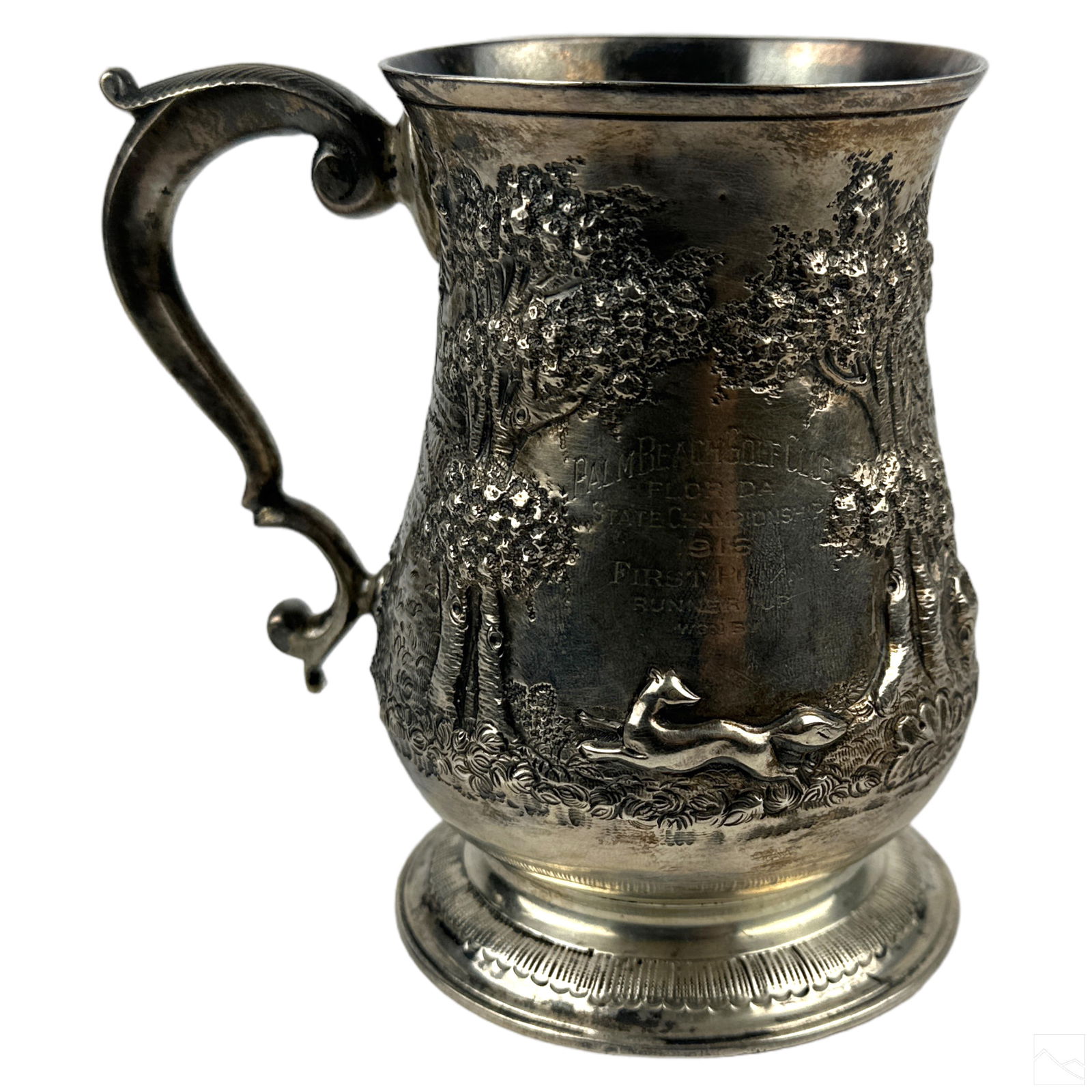 Antique English Silver c.1916 Golf Trophy Tankard (1 of 6)