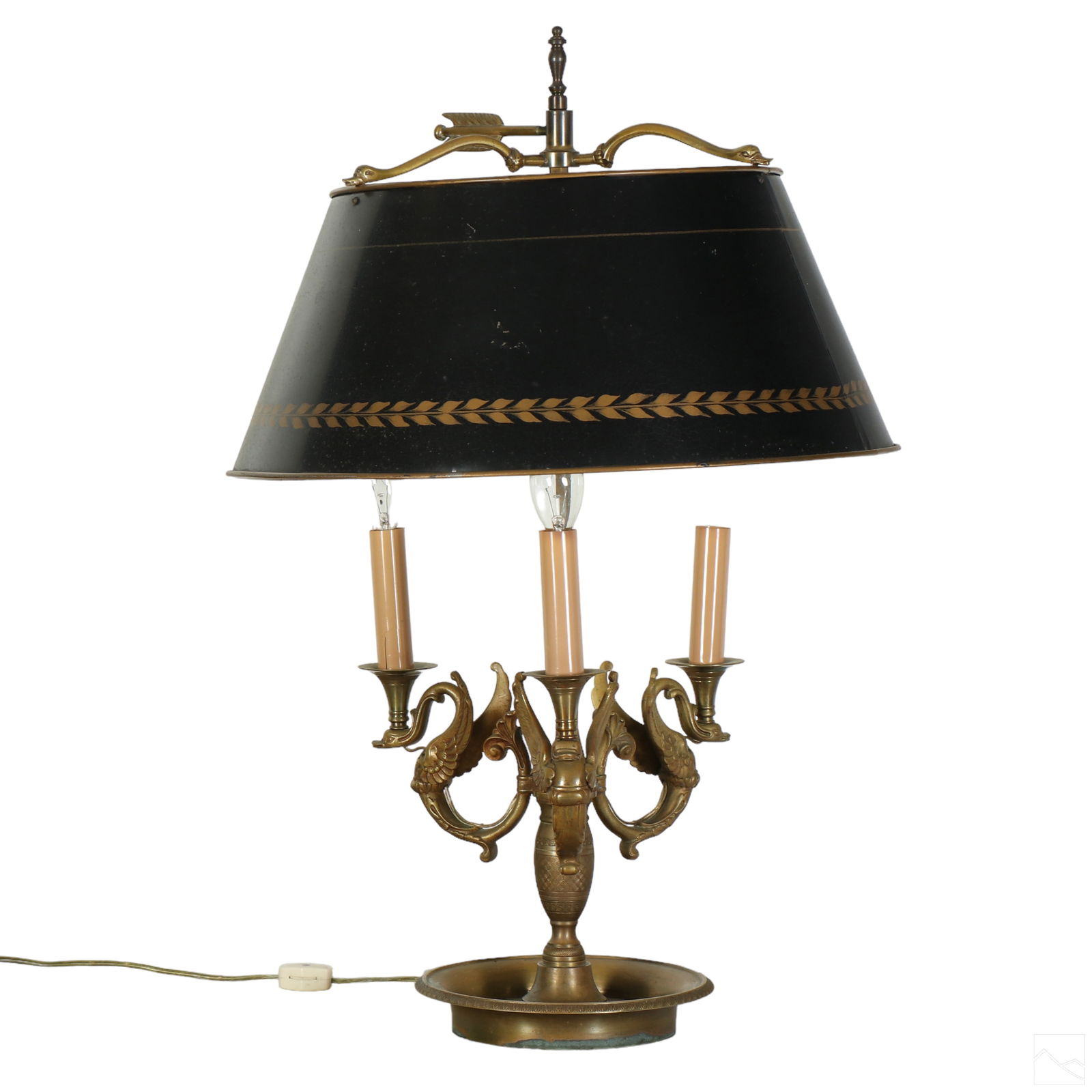 French Empire Style Bronze Bouillotte Table Lamp Auction