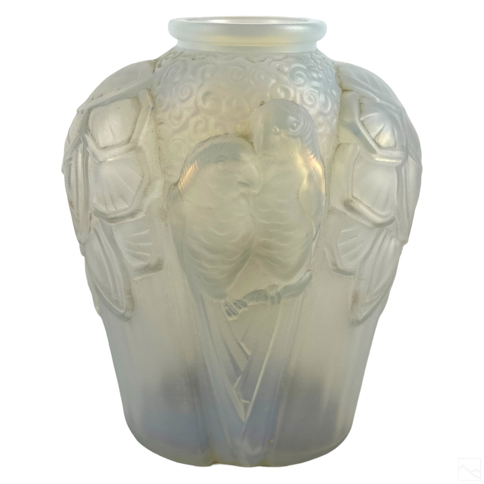 Art Deco Style Glass Bird Vase after Rene Lalique (1 of 6)