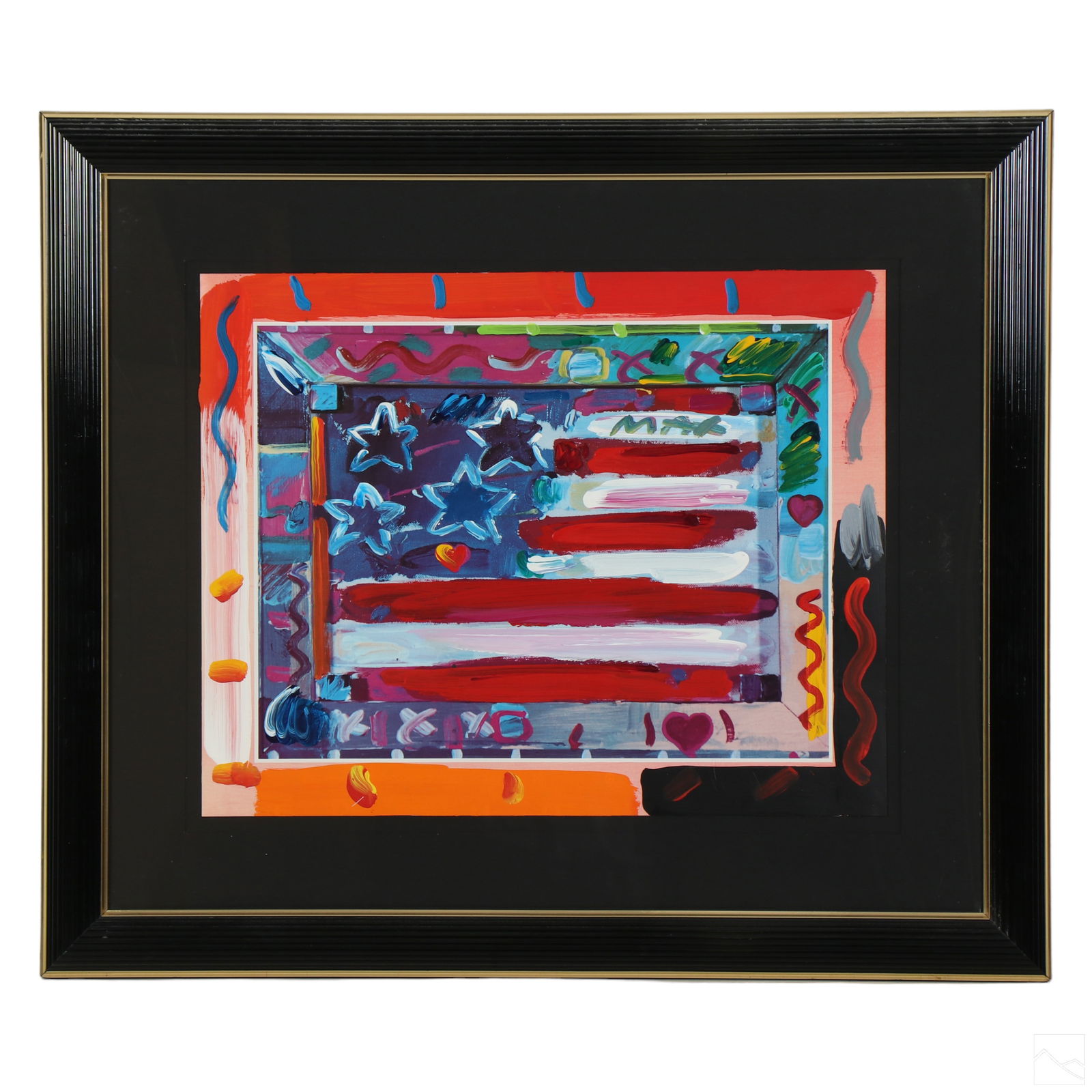 Peter Max b.1937 Pop Art US American Flag Painting (1 of 5)
