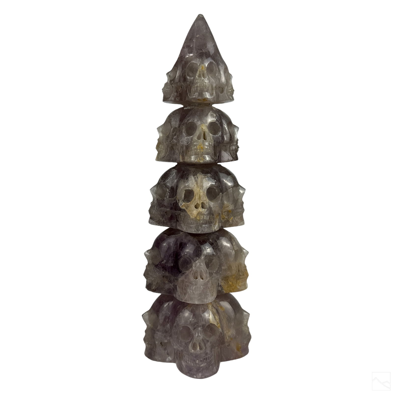 Amethyst Crystal Macabre Stacking Skulls Obelisk (1 of 5)