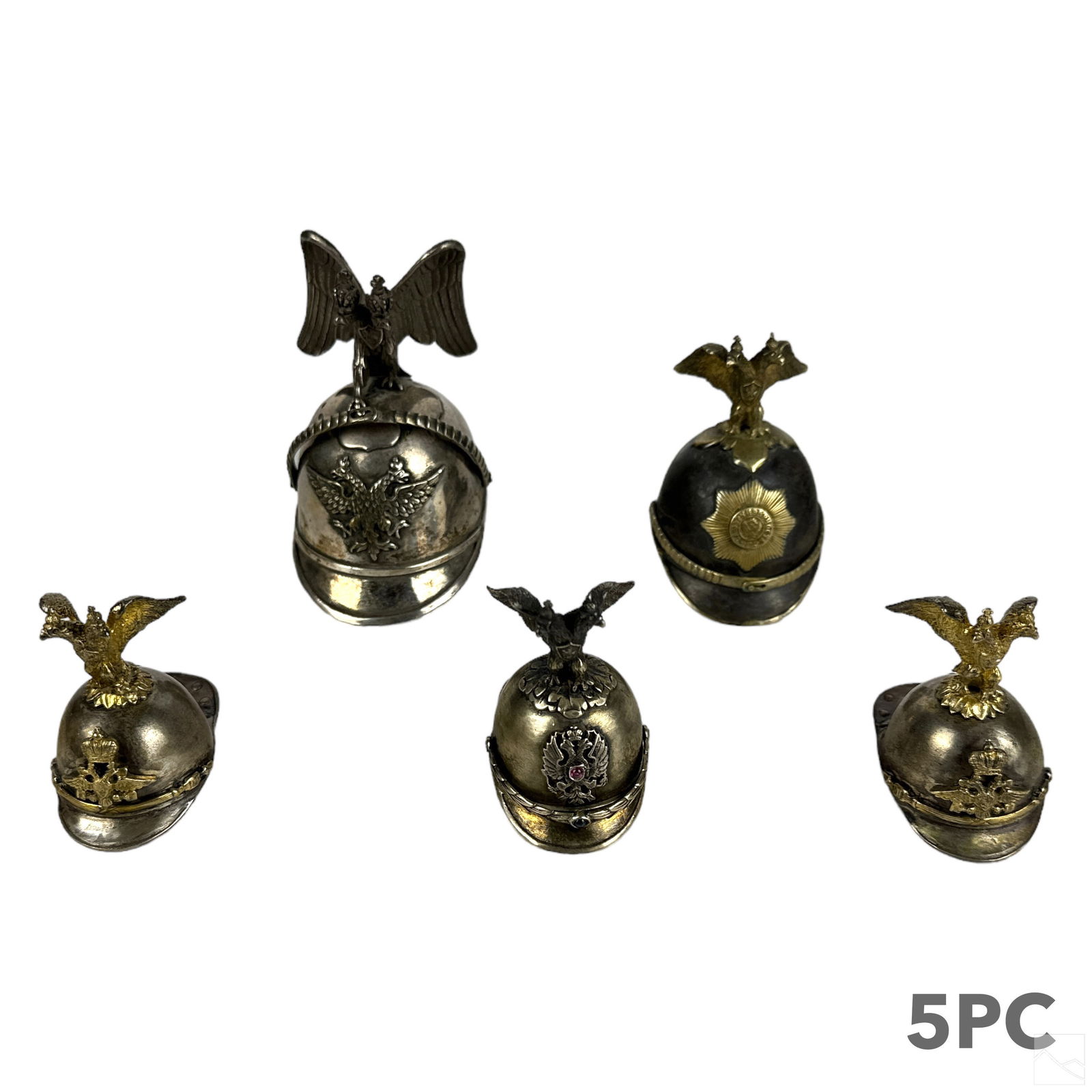 Russian 88 Silver Helmets Vodka Cups 5pc. LOT 330g (1 of 6)