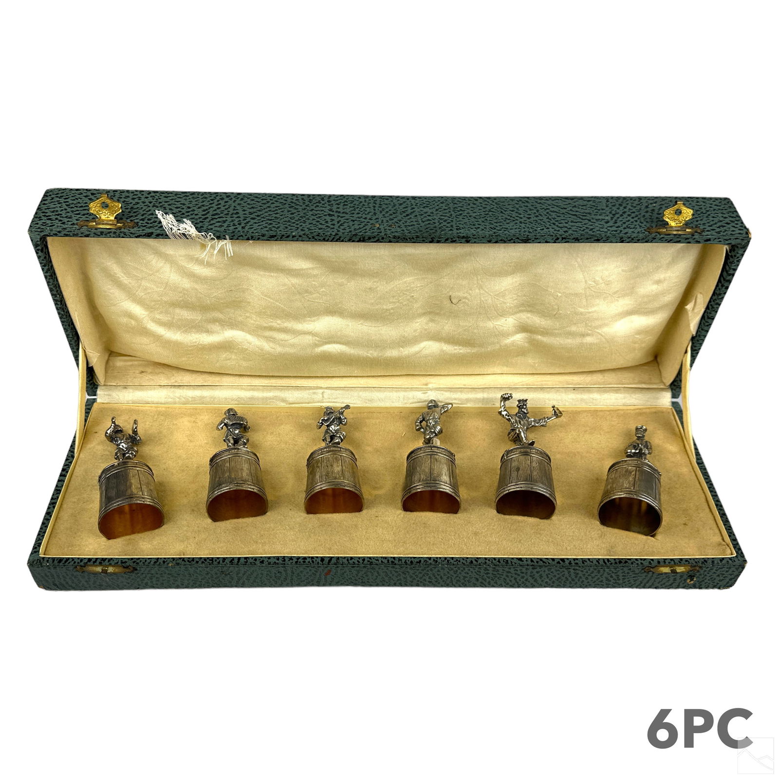 Russian 84 Silver Dancers Kiddush Cups 6pc BOX SET (1 of 6)
