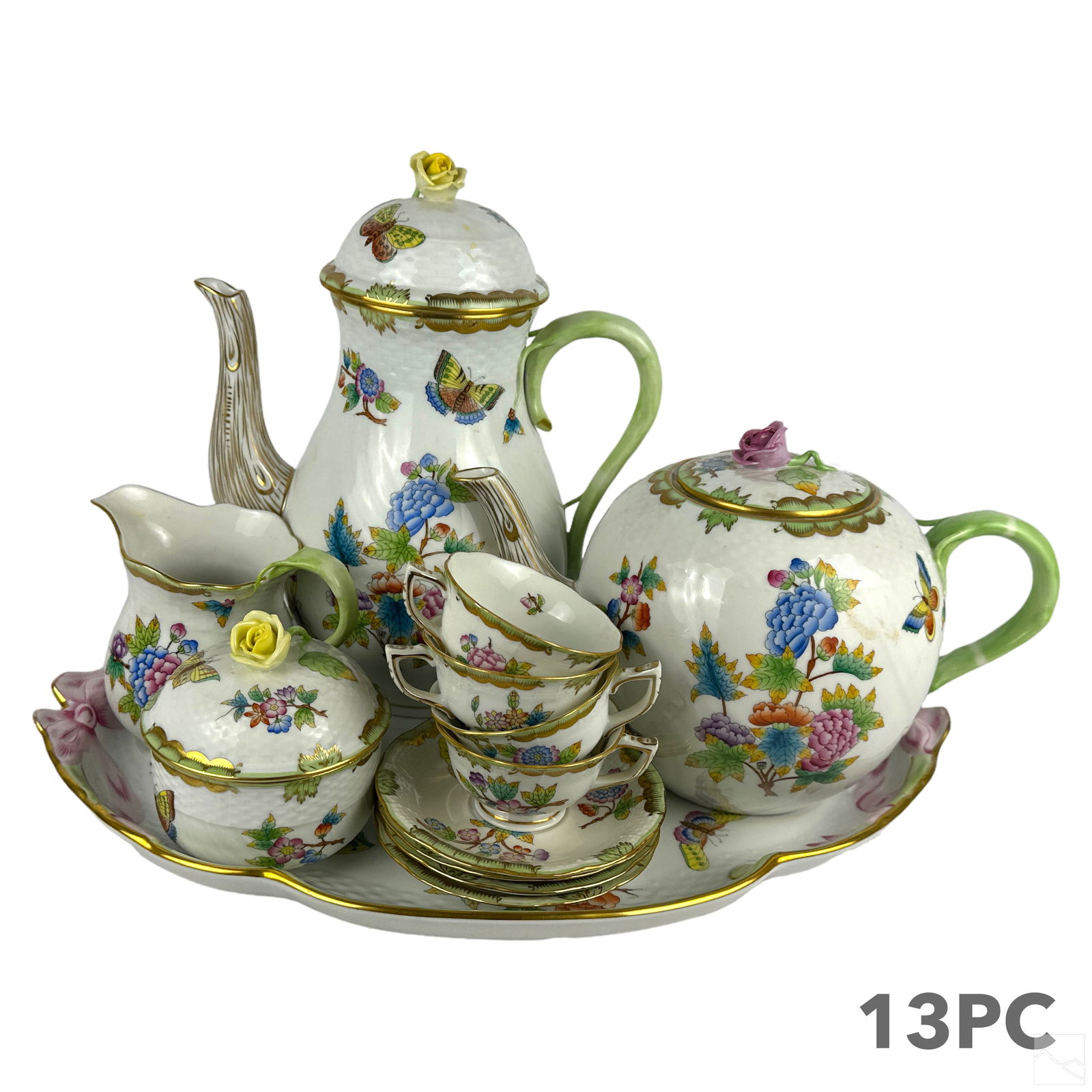 Herend Porcelain Queen Victoria 13pc. Tea Service (1 of 7)