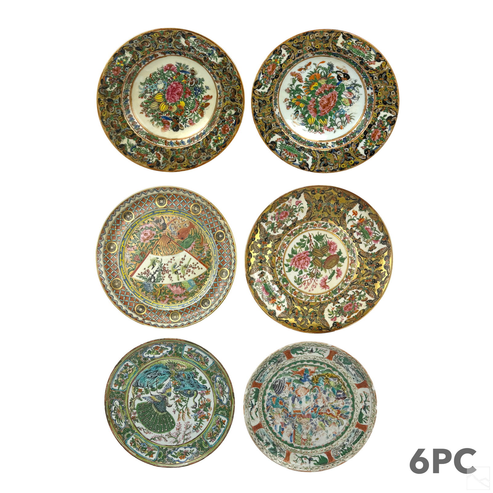 Chinese Rose Medallion Porcelain Bowls and Plates (1 of 5)